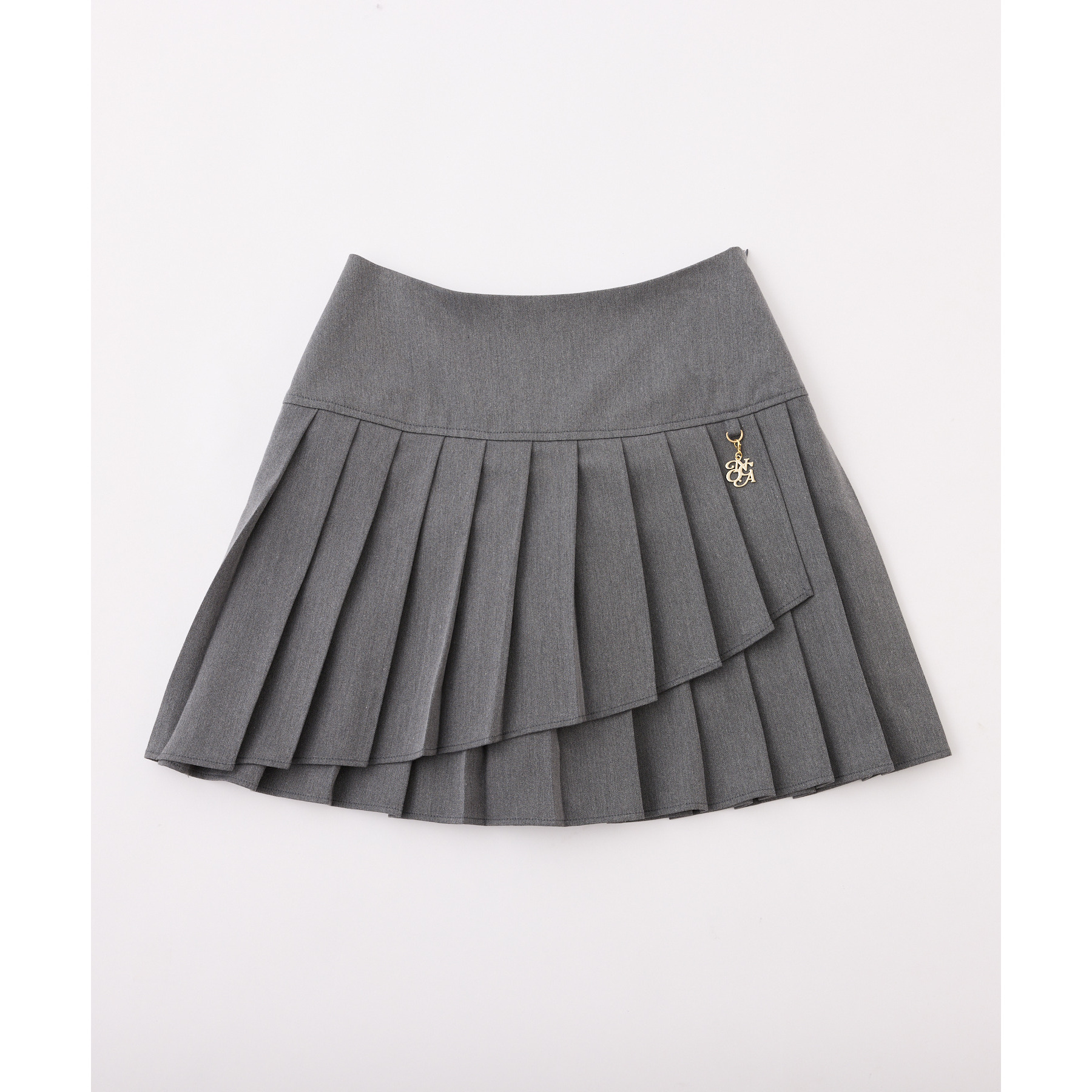 チャーム付きイレヘムプリーツスカート/S・Mサイズ展開