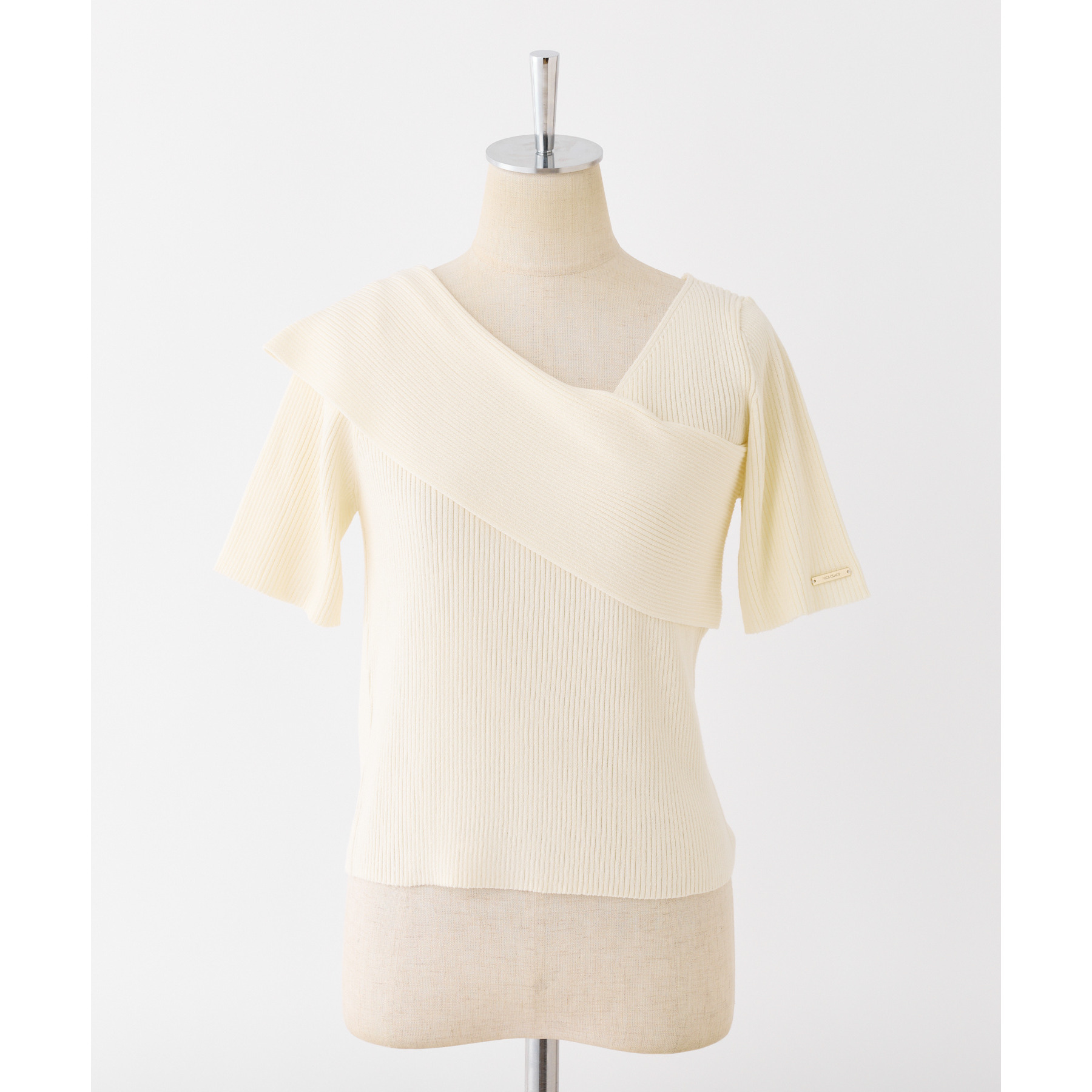 アシンメトリー半袖ニット/WEB限定商品 | ファッション通販サイト NUGU