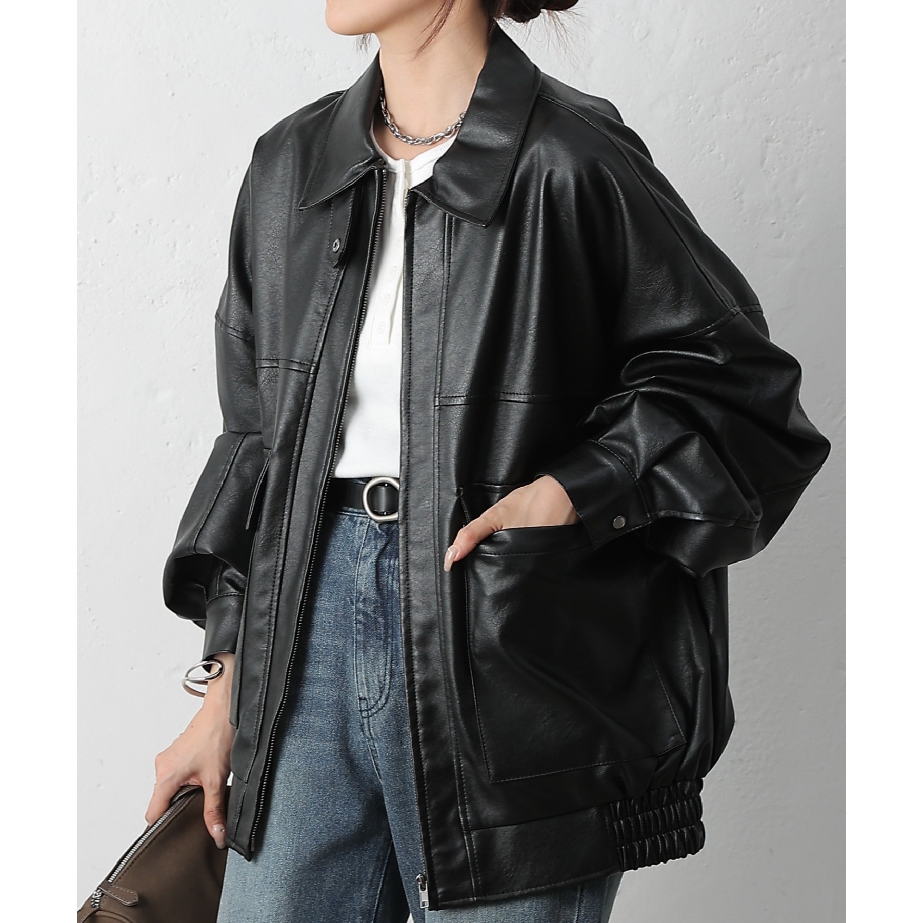 専用♡♡AGAWD♡フェイクレザーブルゾン♡送料込み アガウド 新色追加!/WEB限定】2WAYフェイクレザーブルゾン | ファッション通販