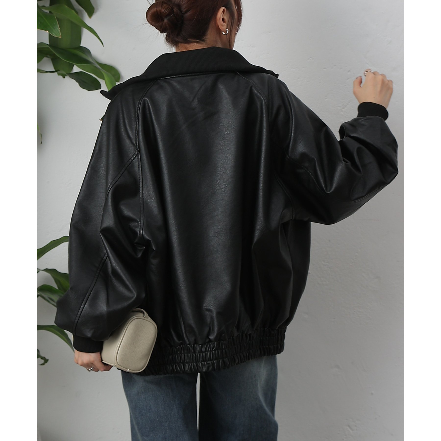AW先行予約】フェイクレザーMA-1 | ファッション通販サイト NUGU