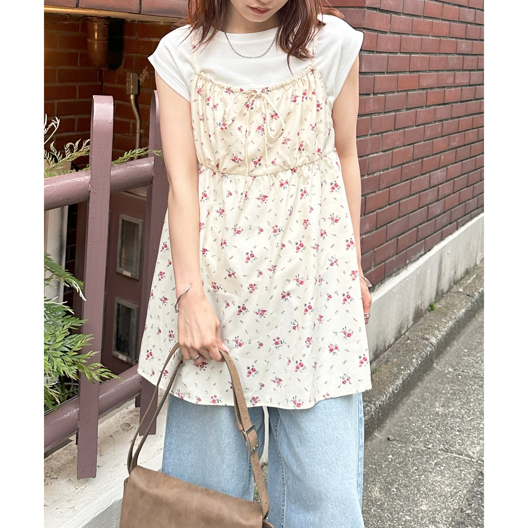 umm.】花柄前リボンキャミチュニック | ファッション通販サイト NUGU