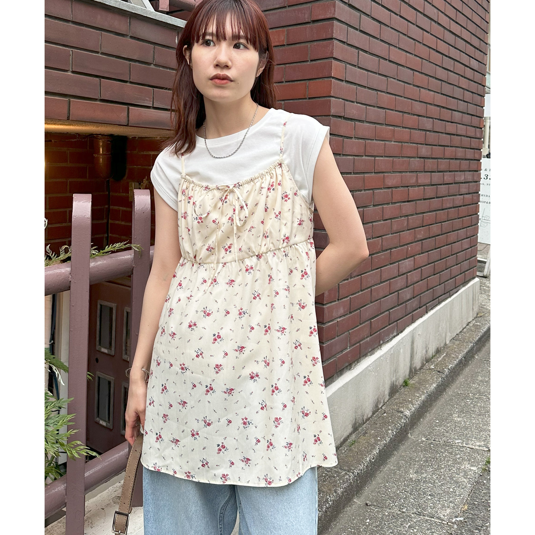 umm.】花柄前リボンキャミチュニック | ファッション通販サイト NUGU