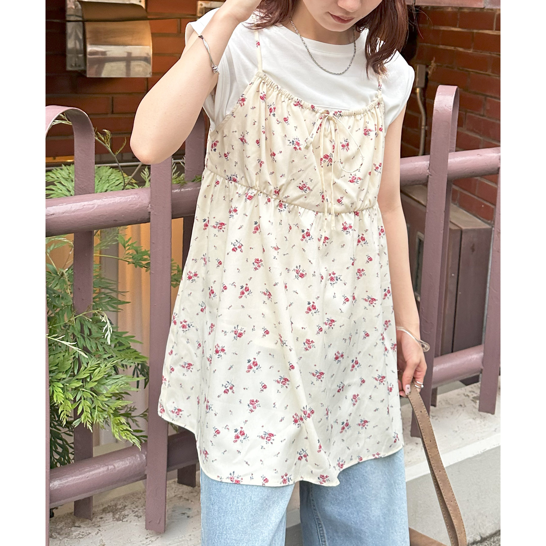 umm.】花柄前リボンキャミチュニック | ファッション通販サイト NUGU