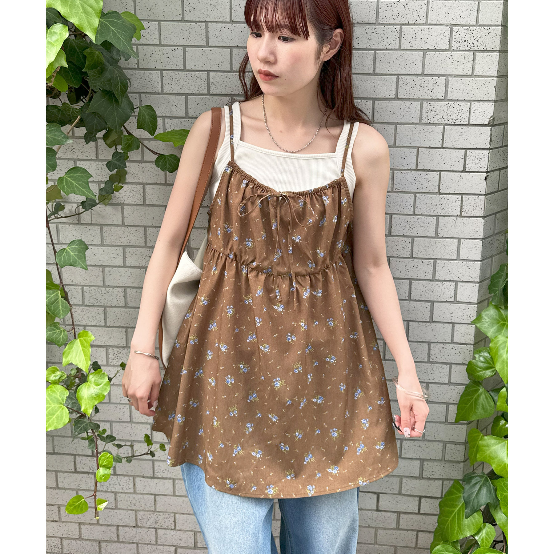 umm.】花柄前リボンキャミチュニック | ファッション通販サイト NUGU