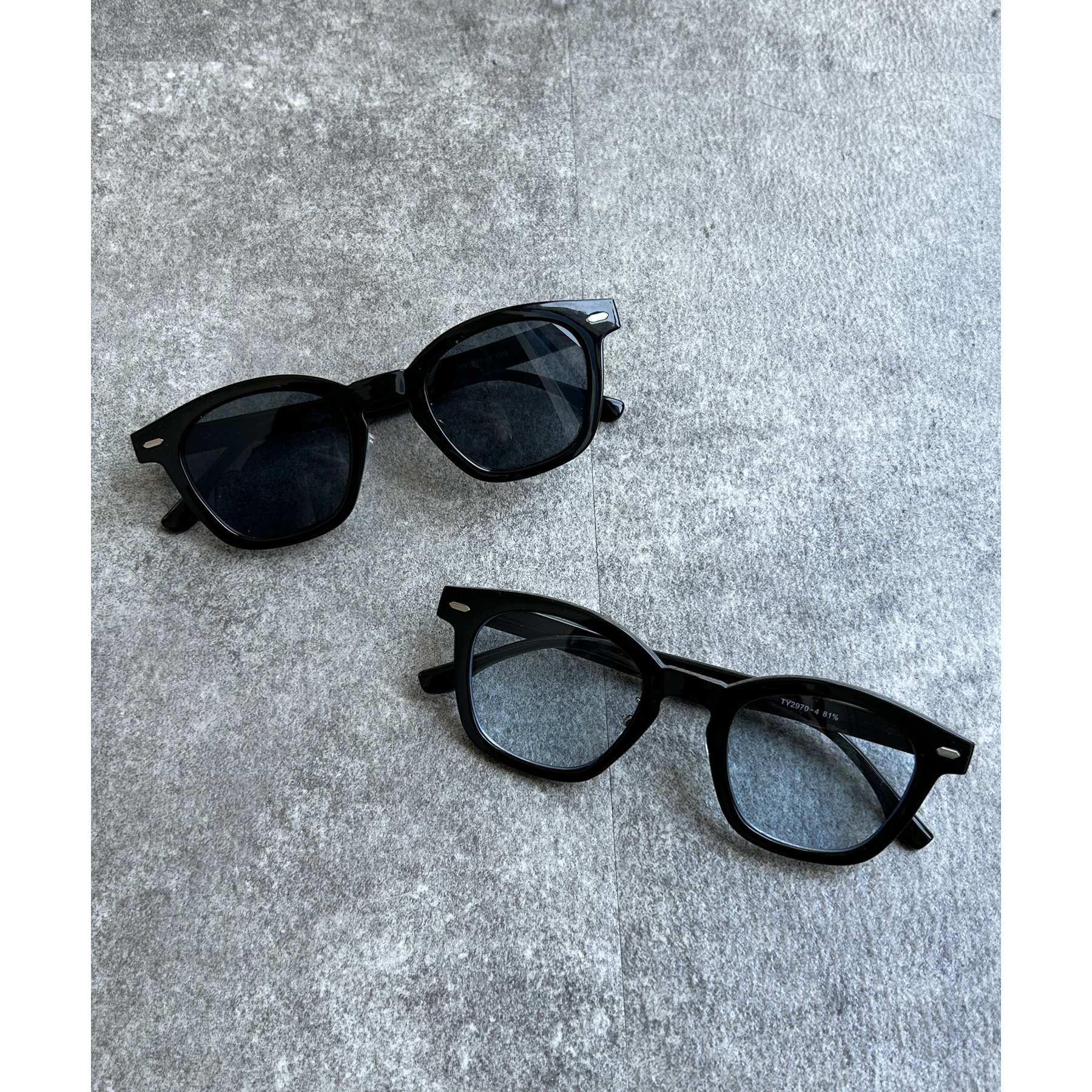 ヴィクター＆ロルフ　サングラス　ウェリントン　ユニセックス　太縁　グレー ヴィクター＆ロルフ サングラス ウェリントン ユニセックス 太縁