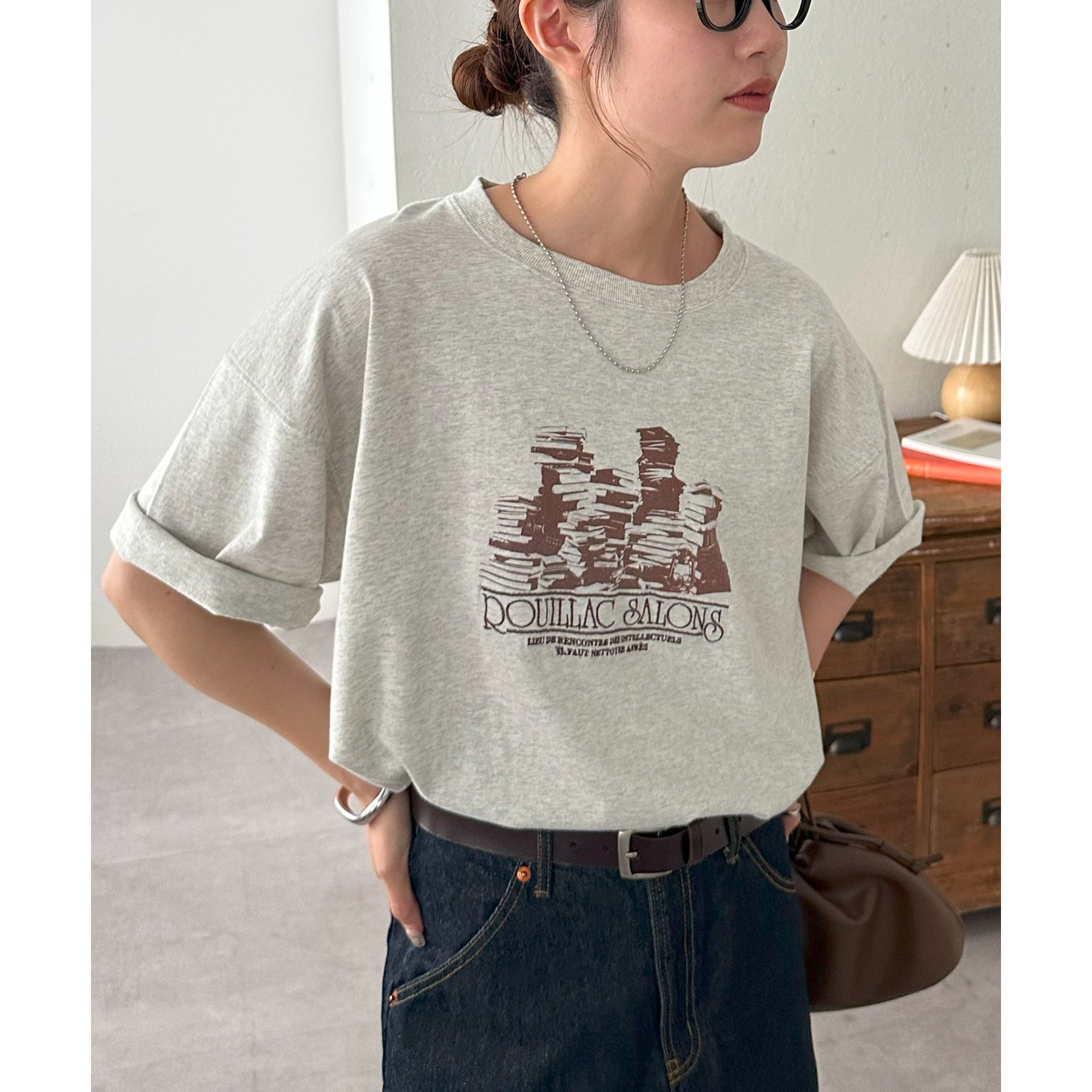 フェニックス 刺繍 Tシャツ 肩落ち ユニセックス 高見え 2色 ♪ ユニセックス】アソートモチーフスーベニアTシャツ