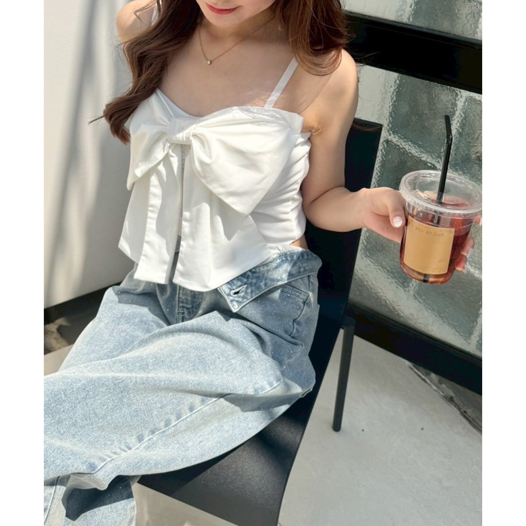 「ri」【Seemi.】フロントリボン/swimwear/水着 Seemi.by NICE CLAUP/【Seemi.】swimwear/水着/フロントリボン