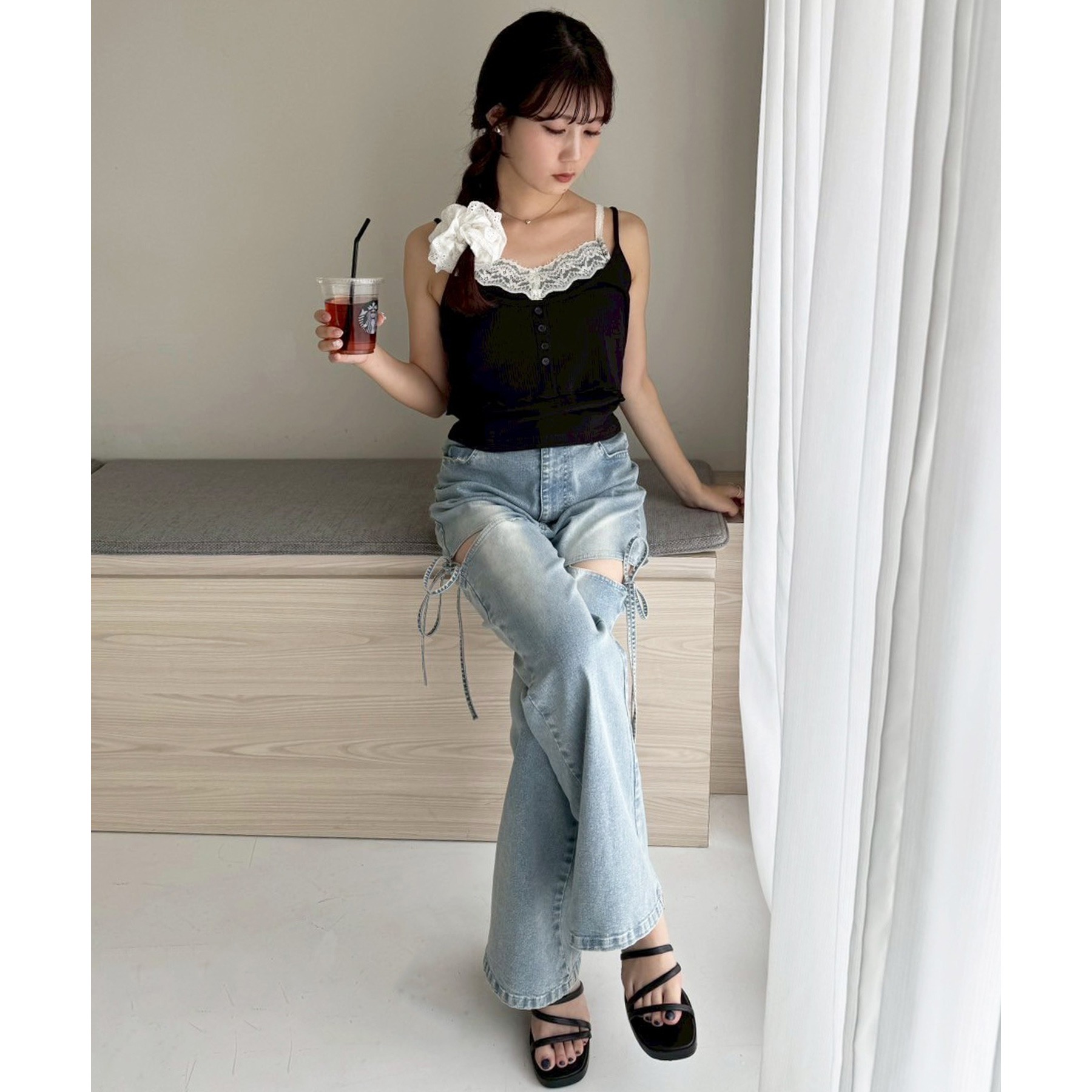 サイドあき美脚ストレッチデニム | ファッション通販サイト NUGU