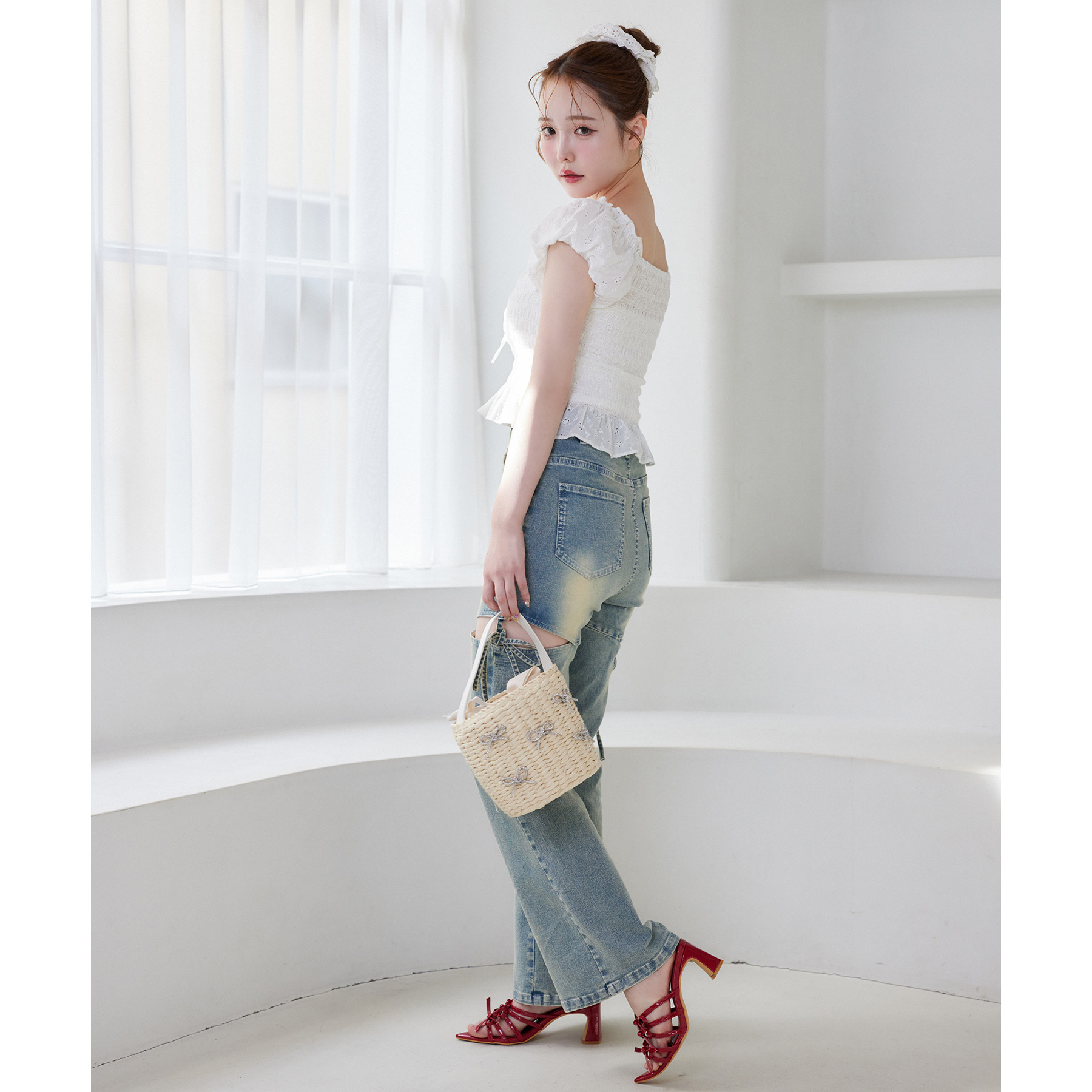 リリーブラウン　ストレッチフレアデニム【美品】美脚デニム 完売品 ストレッチフレアデニムパンツ（デニムパンツ）｜LILY BROWN
