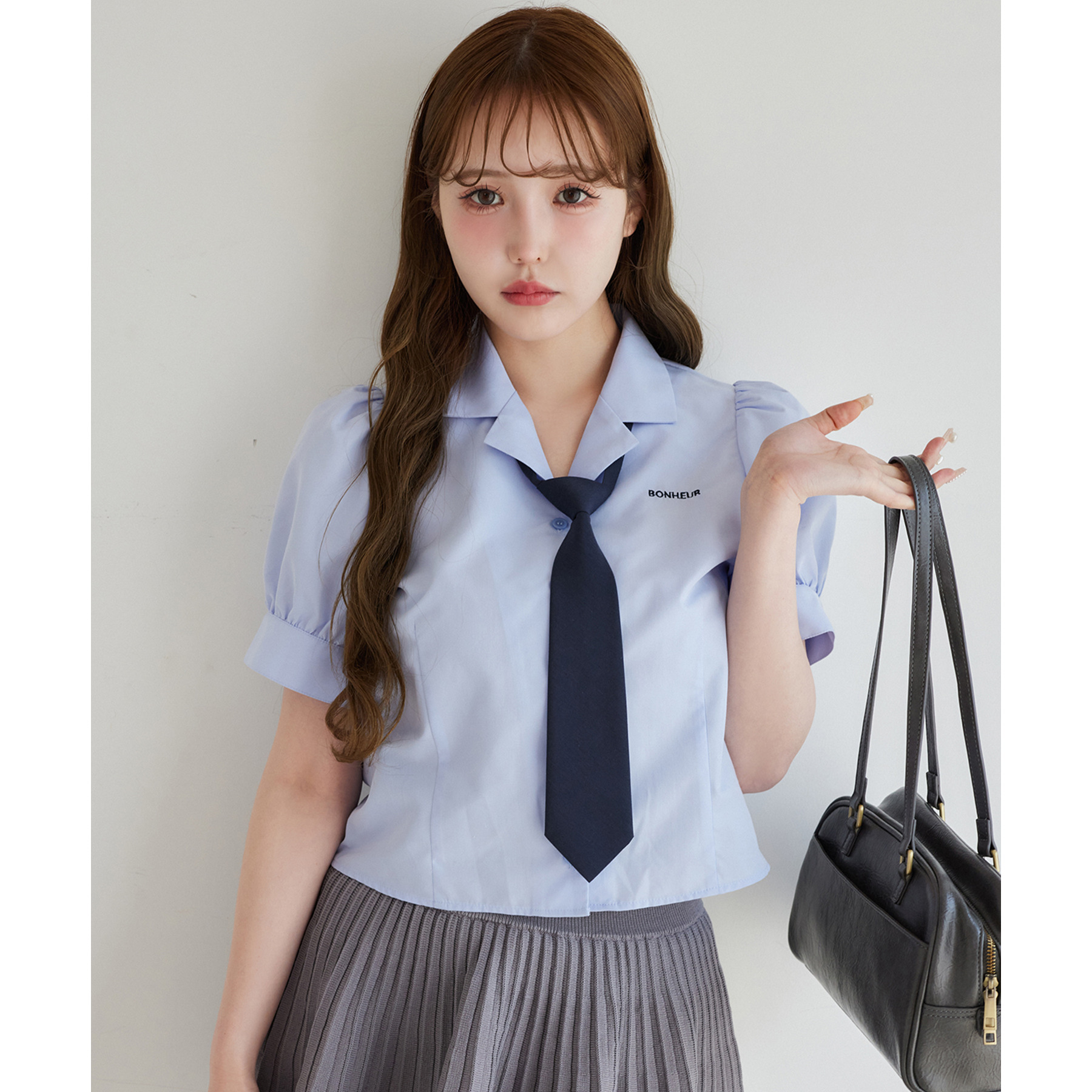 ネクタイ付き開襟シャツ | ファッション通販サイト NUGU