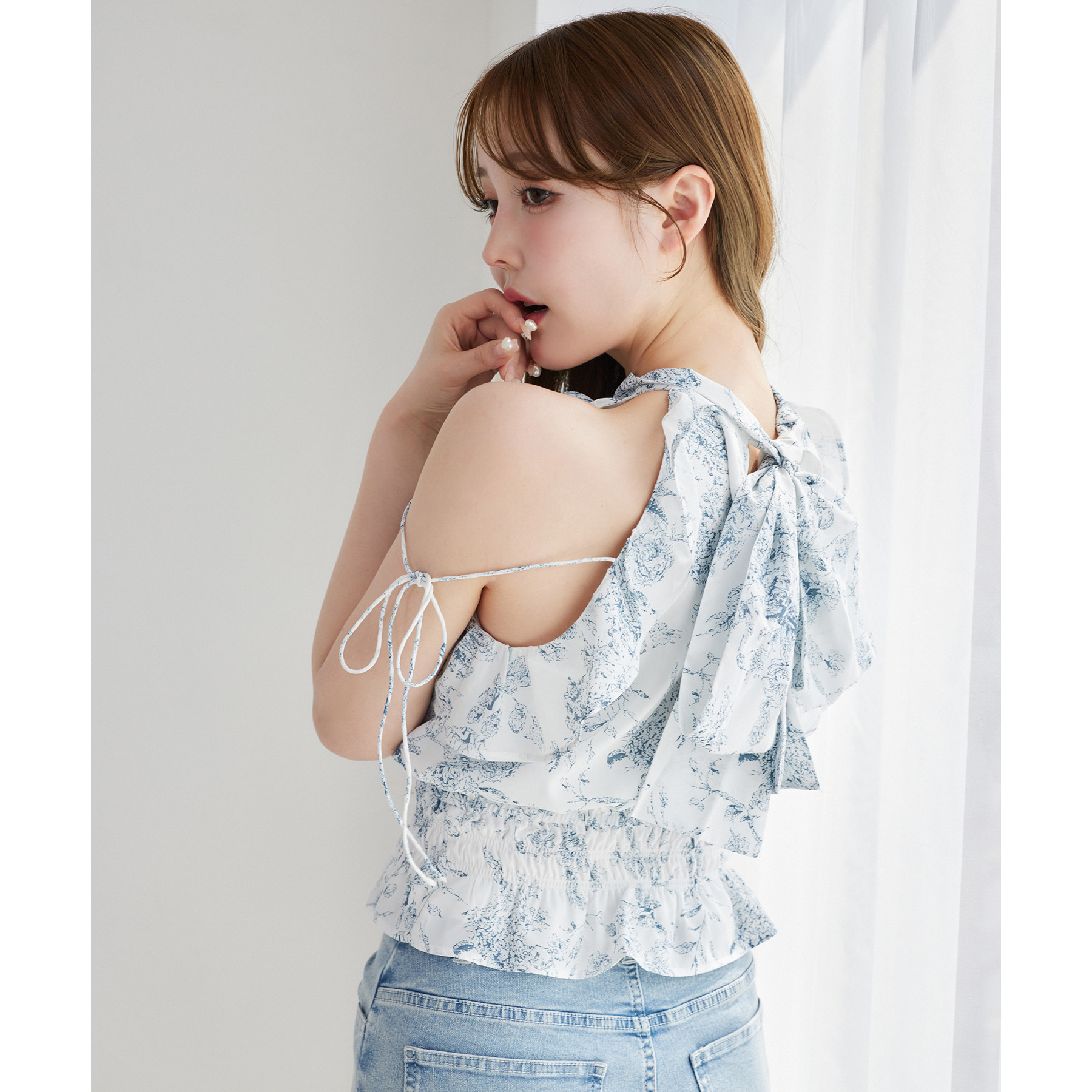 バックリボンアメスリブラウス | ファッション通販サイト NUGU