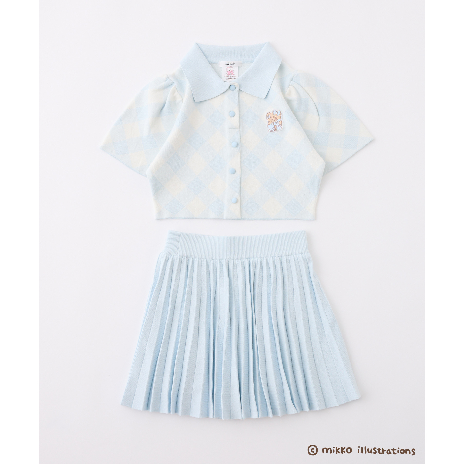 mikko コラボ】刺繍入りポロ衿セットアップ | ファッション通販サイト NUGU