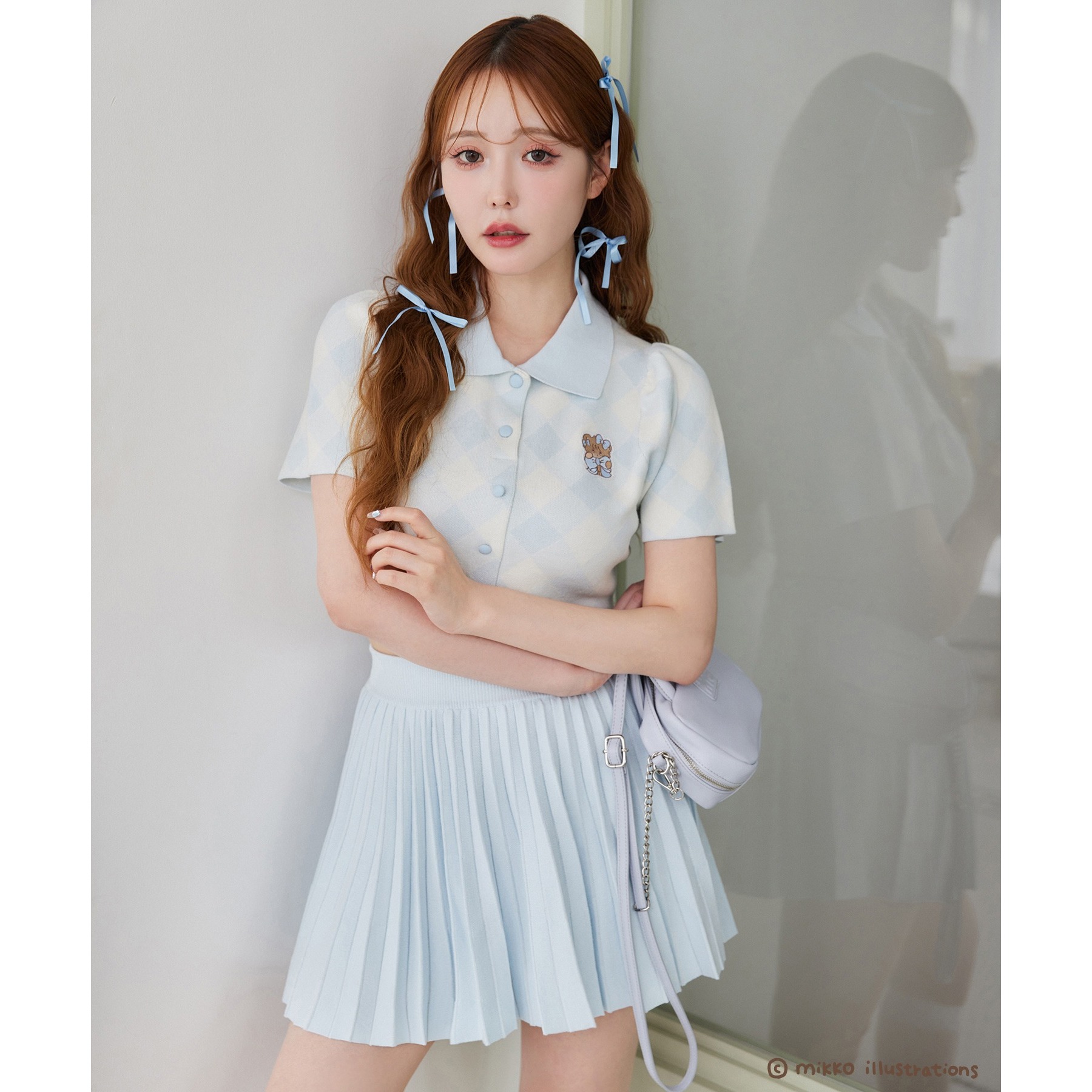 mikko コラボ】刺繍入りポロ衿セットアップ | ファッション通販サイト NUGU