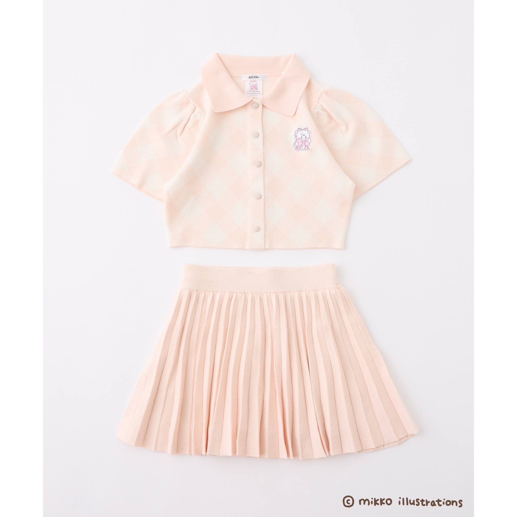 mikko コラボ】刺繍入りポロ衿セットアップ | ファッション通販サイト NUGU