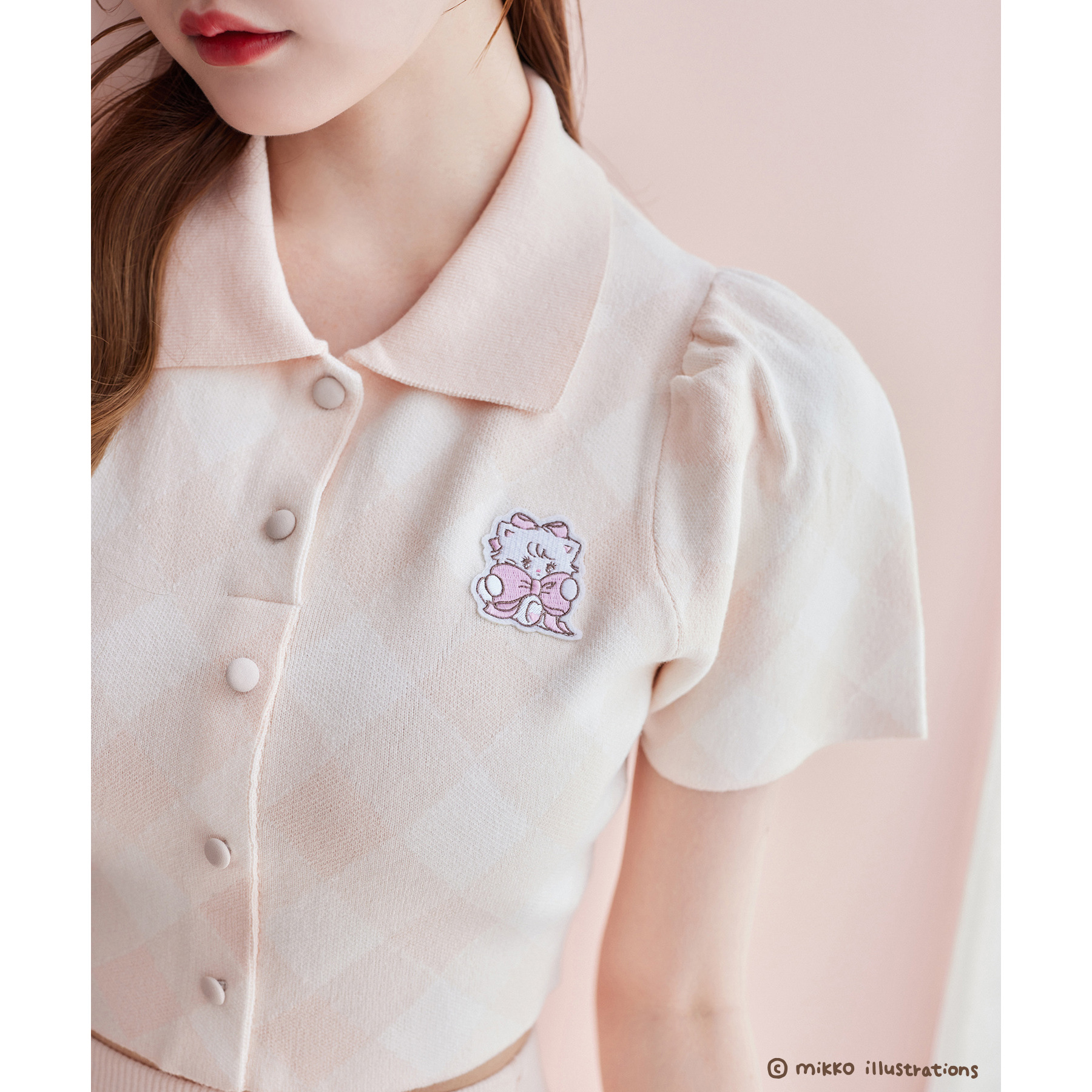 mikko コラボ】刺繍入りポロ衿セットアップ | ファッション通販サイト NUGU