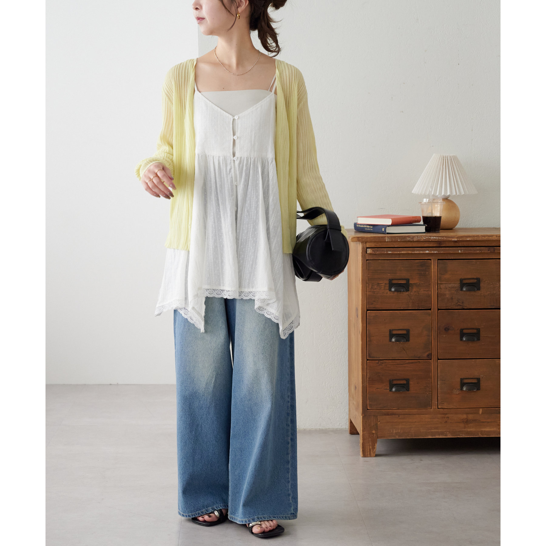 シアーリブVネックカーディガン | ファッション通販サイト NUGU