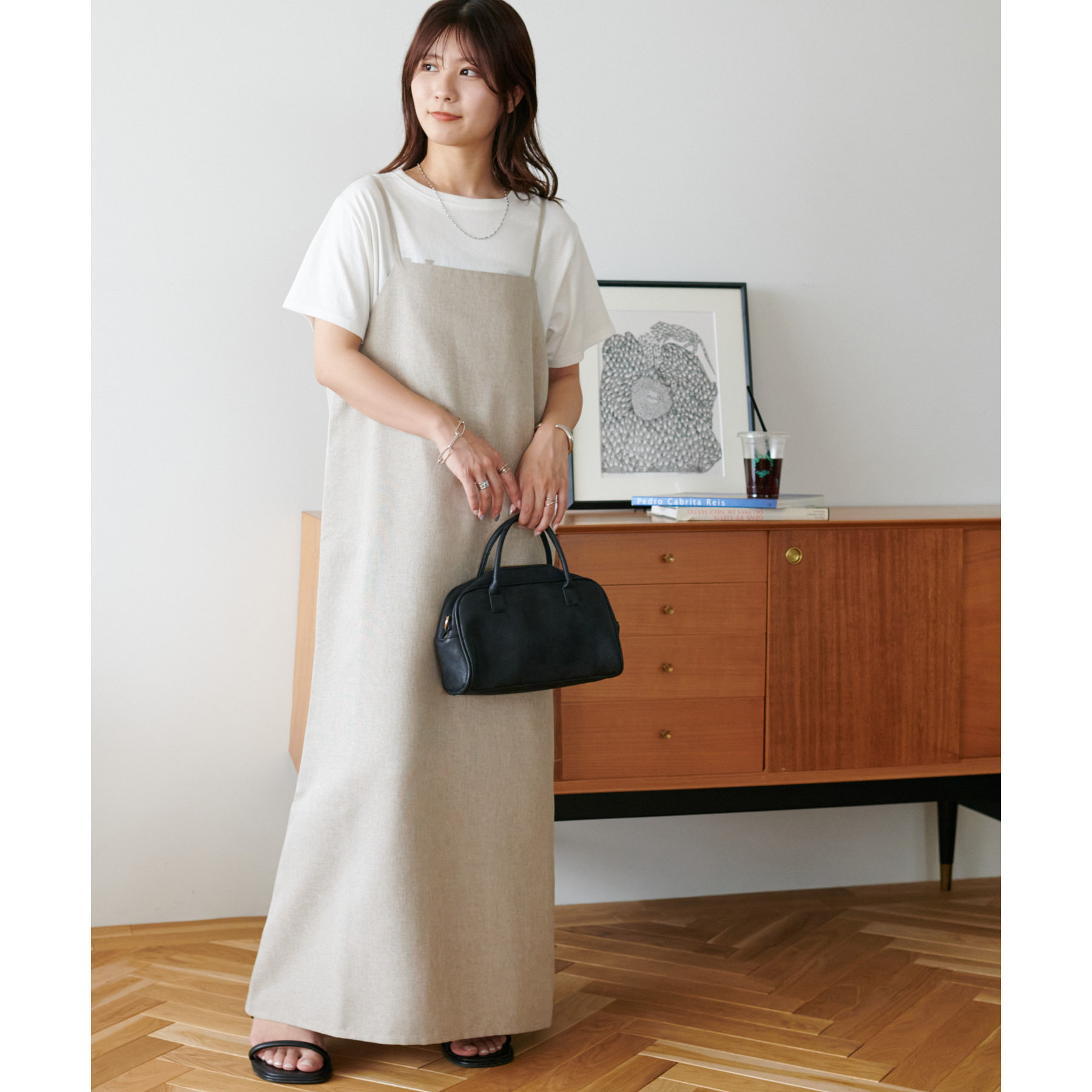 リネンライクキャミワンピース《WEB限定カラーあり