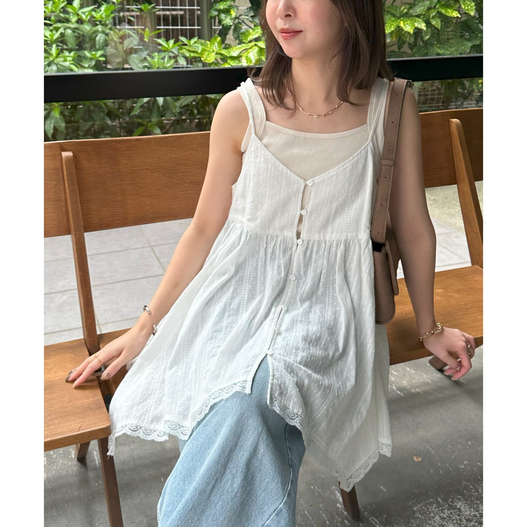 アシメヘムレースキャミチュニック アシメヘムレースキャミチュニック（チュニック）｜DISCOAT