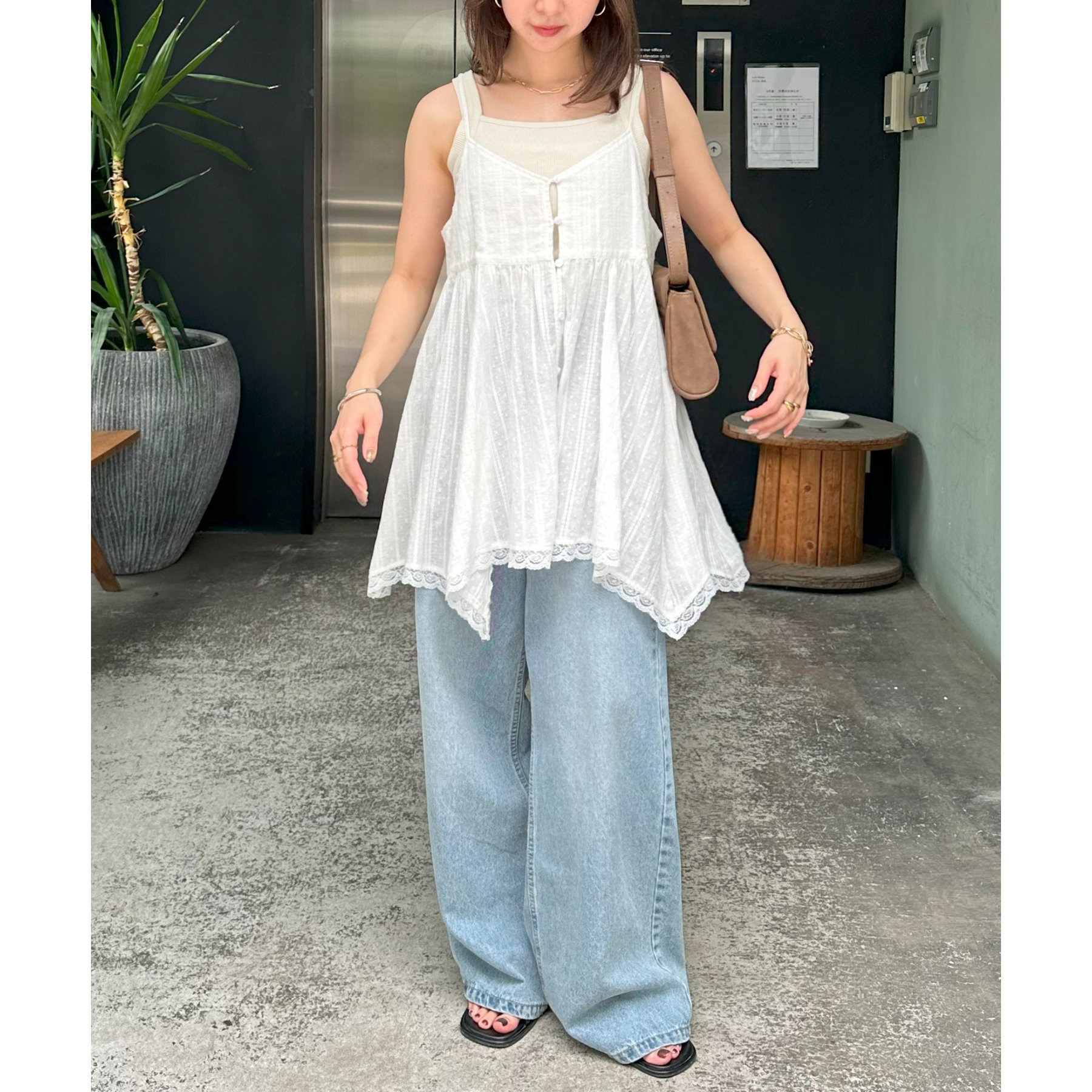 アシメヘムレースキャミチュニック | ファッション通販サイト NUGU