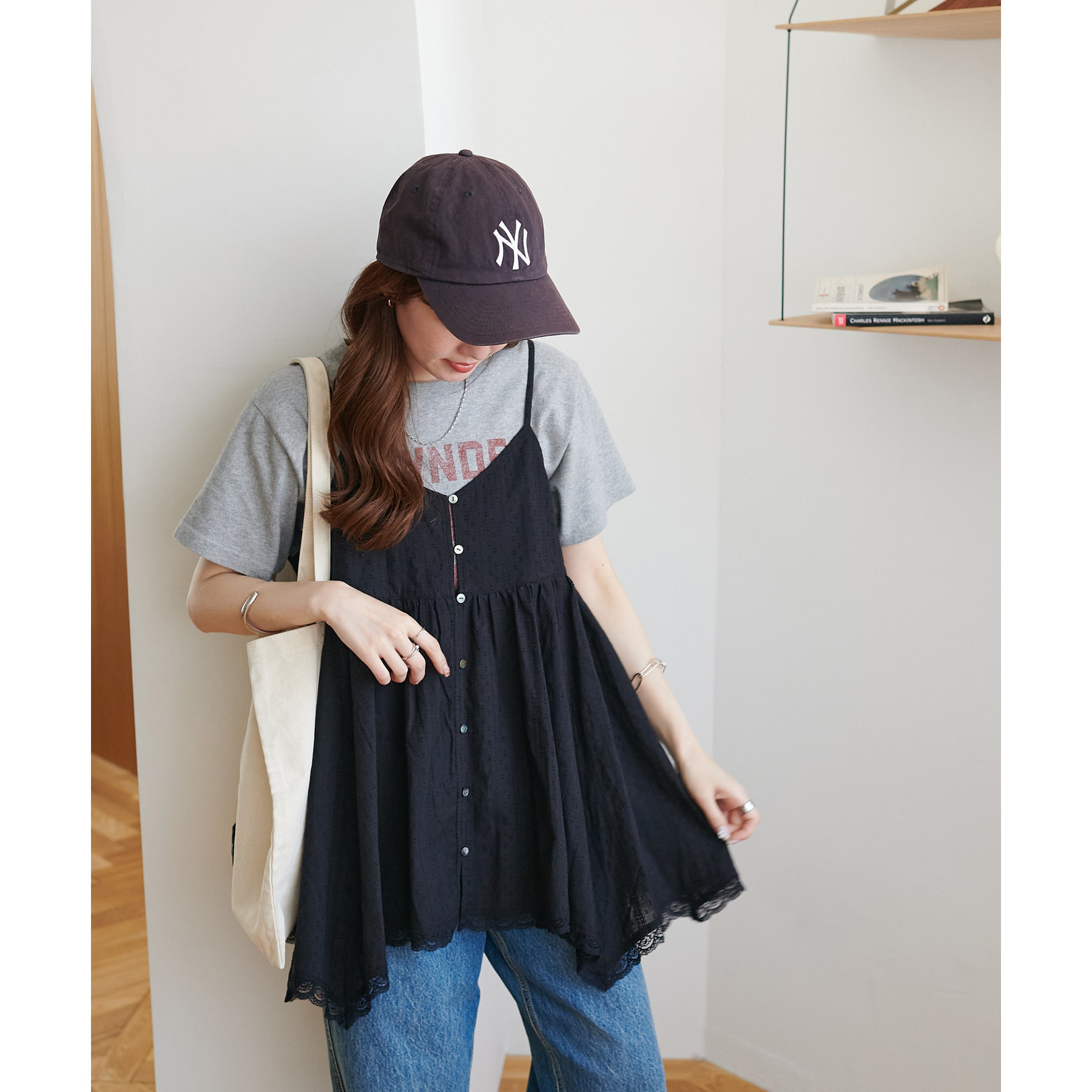 アシメヘムレースキャミチュニック | ファッション通販サイト NUGU