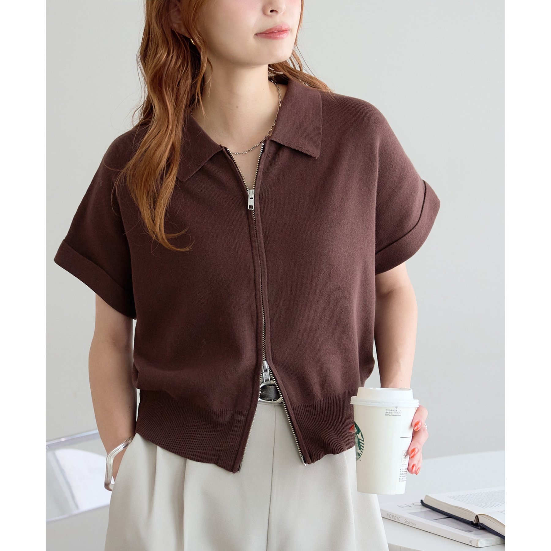 SALE》caban♡半袖カーディガン（新色・ライトパープル）ショッパー付