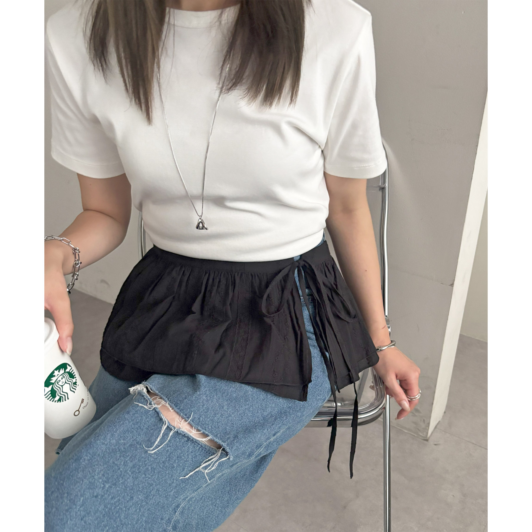 レースフリルエプロン | ファッション通販サイト NUGU
