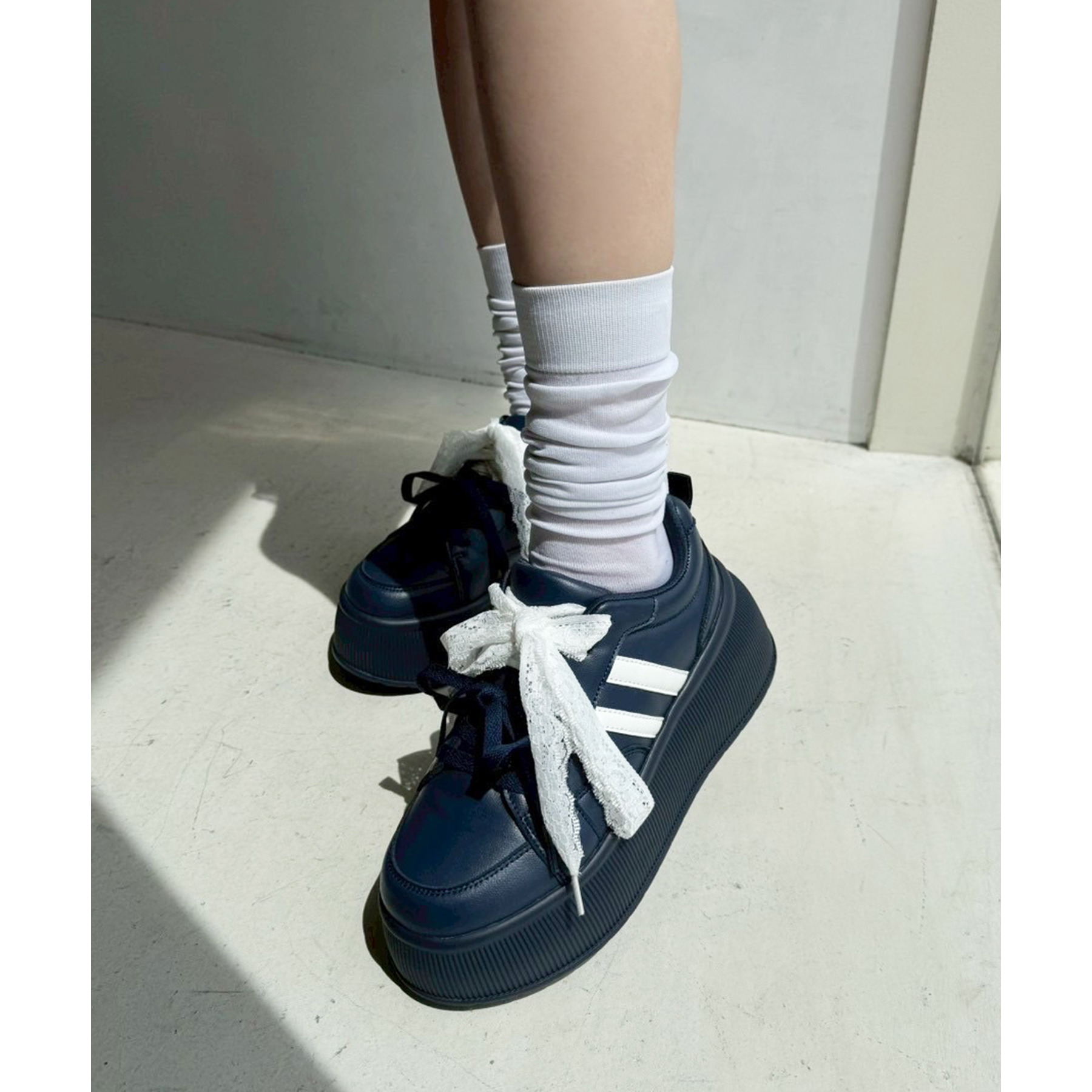 リボンカスタム厚底スニーカー