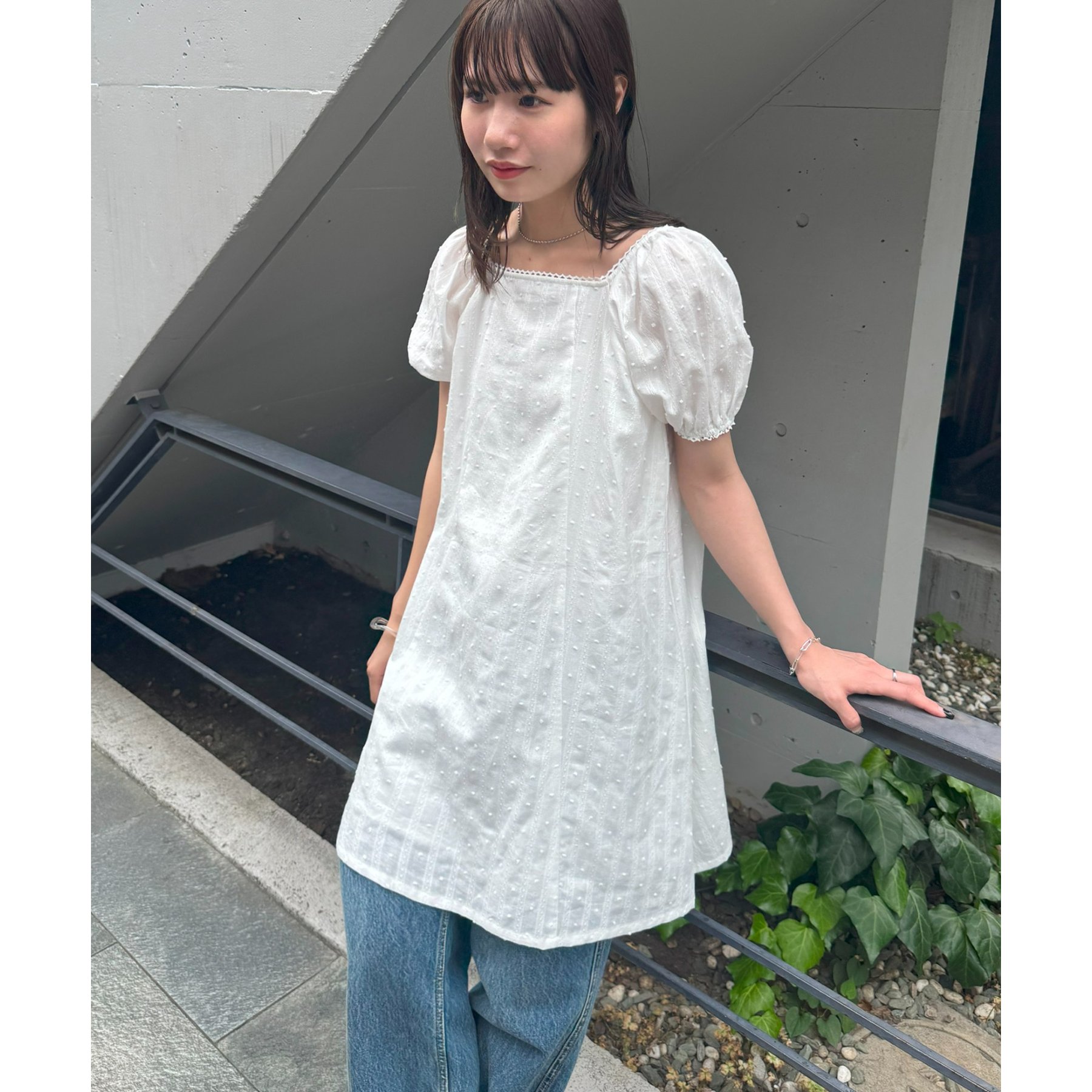 ぴろ SANDRO デニムトリム ツイードミニドレス 半袖ミニワンピース SANDRO ツイード ミニワンピース デニムトリム | THE OUTNET