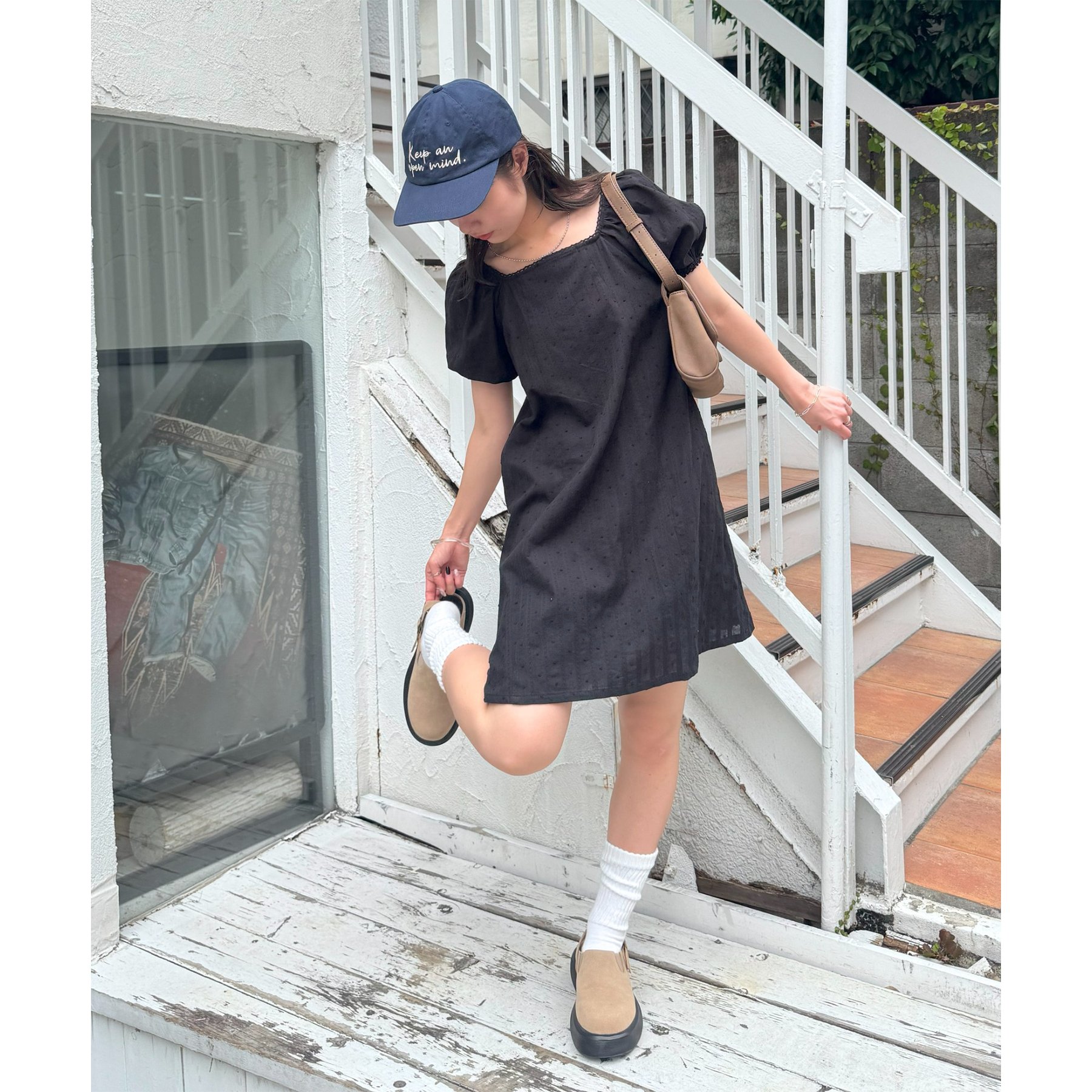 umm.】ドビードット半袖ミニワンピース | ファッション通販