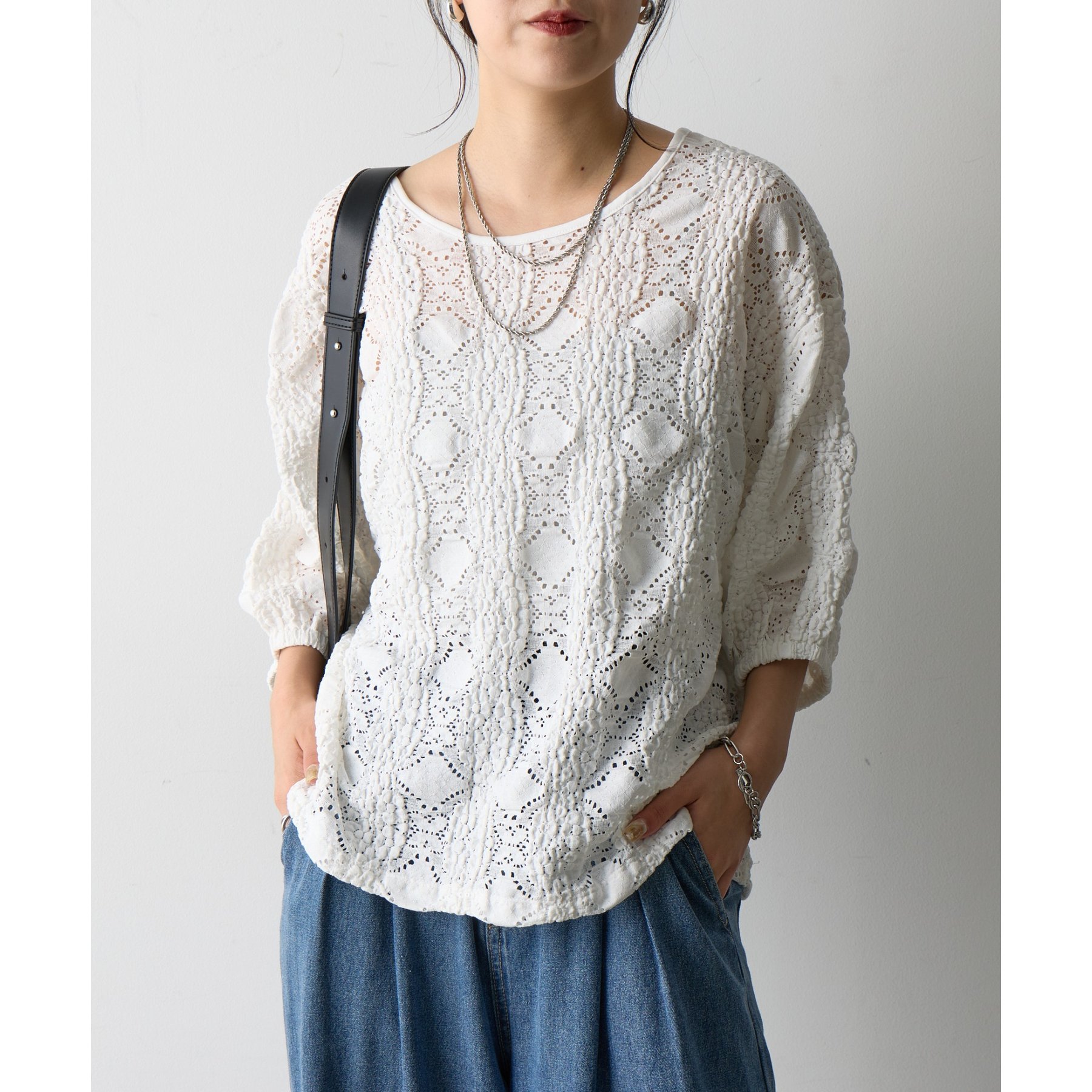 プクプクレースプルオーバー | ファッション通販サイト NUGU