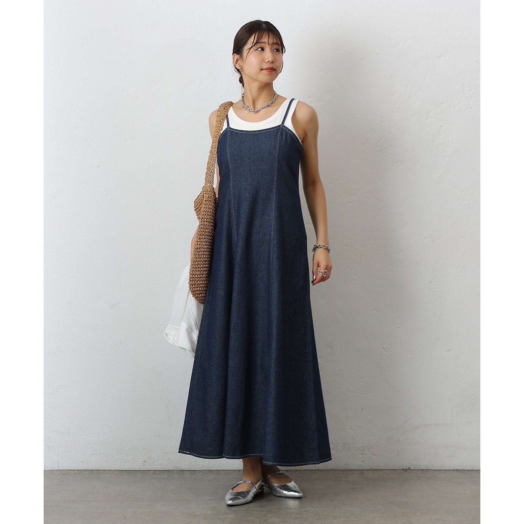 ライトオンスデニムキャミワンピース | ファッション通販サイト NUGU