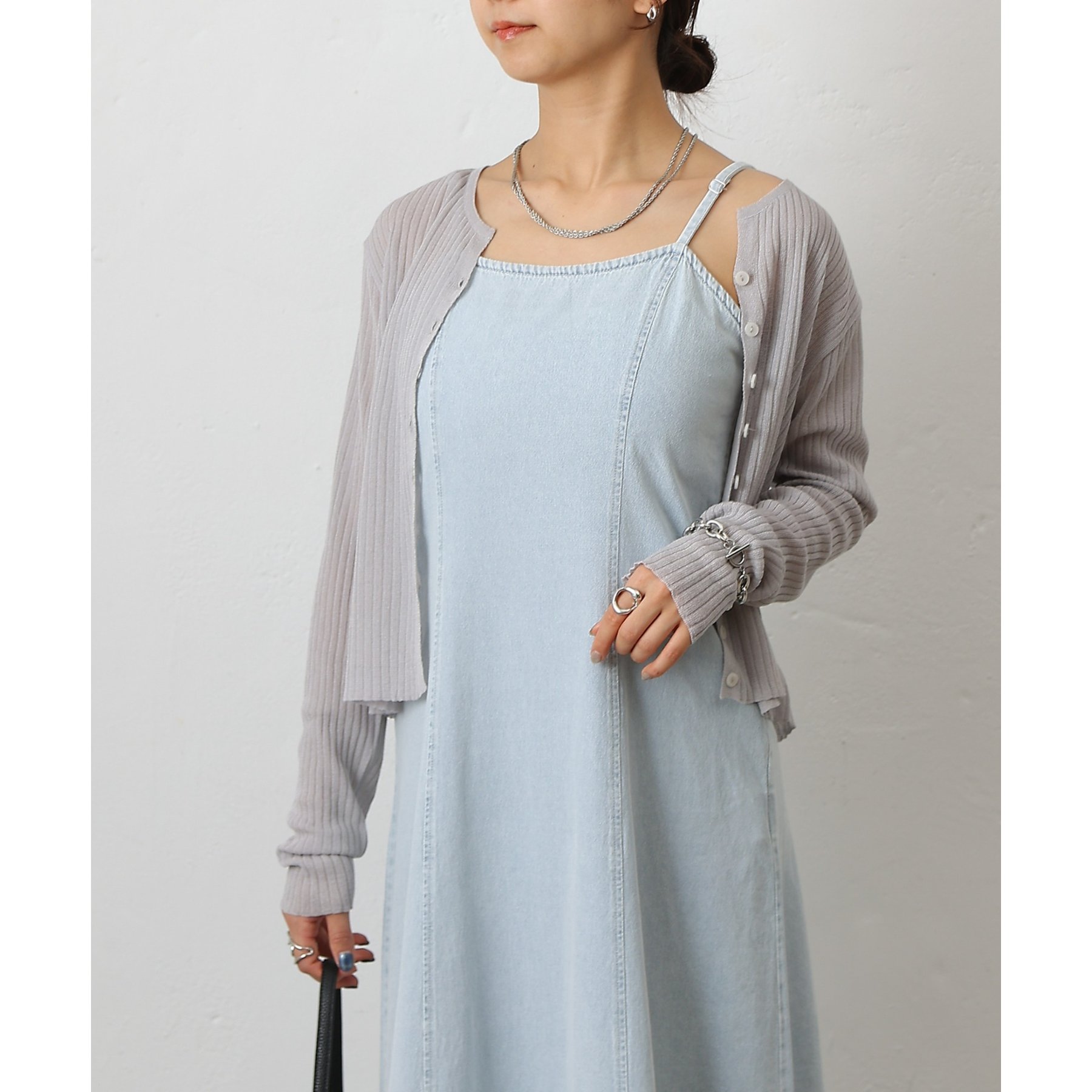 専用　ライトグレー キャミワンピース デニム風 trim_ofnls_item20567ed24dbc11f