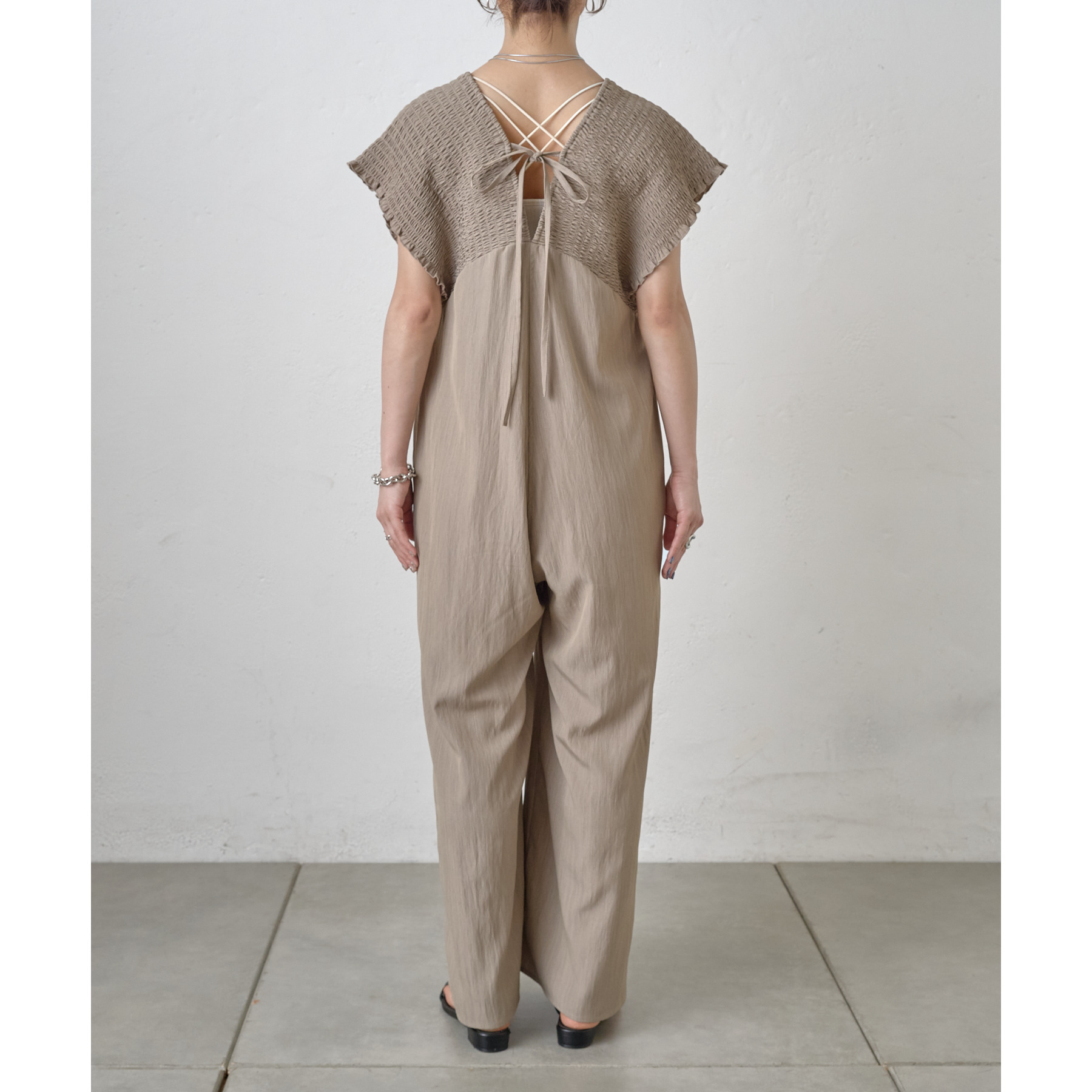 ☆専用です☆BEIGE オールインワン size2 WEB限定】シャーリングオールインワン | ファッション通販サイト