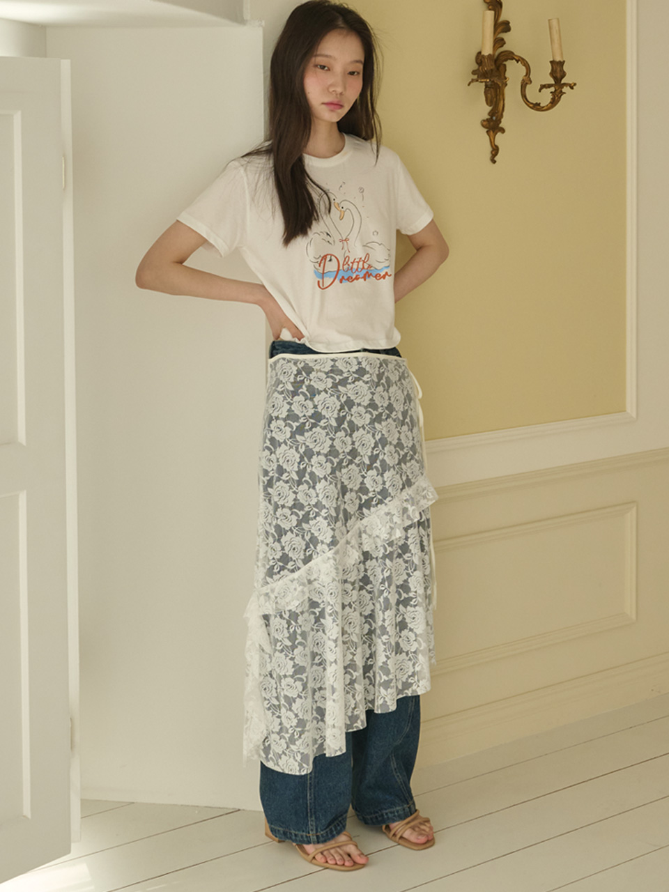FRILL LONG SKIRT SKY | ファッション通販サイト NUGU FRILL LONG SKIRT SKY | ファッション通販サイト NUGU