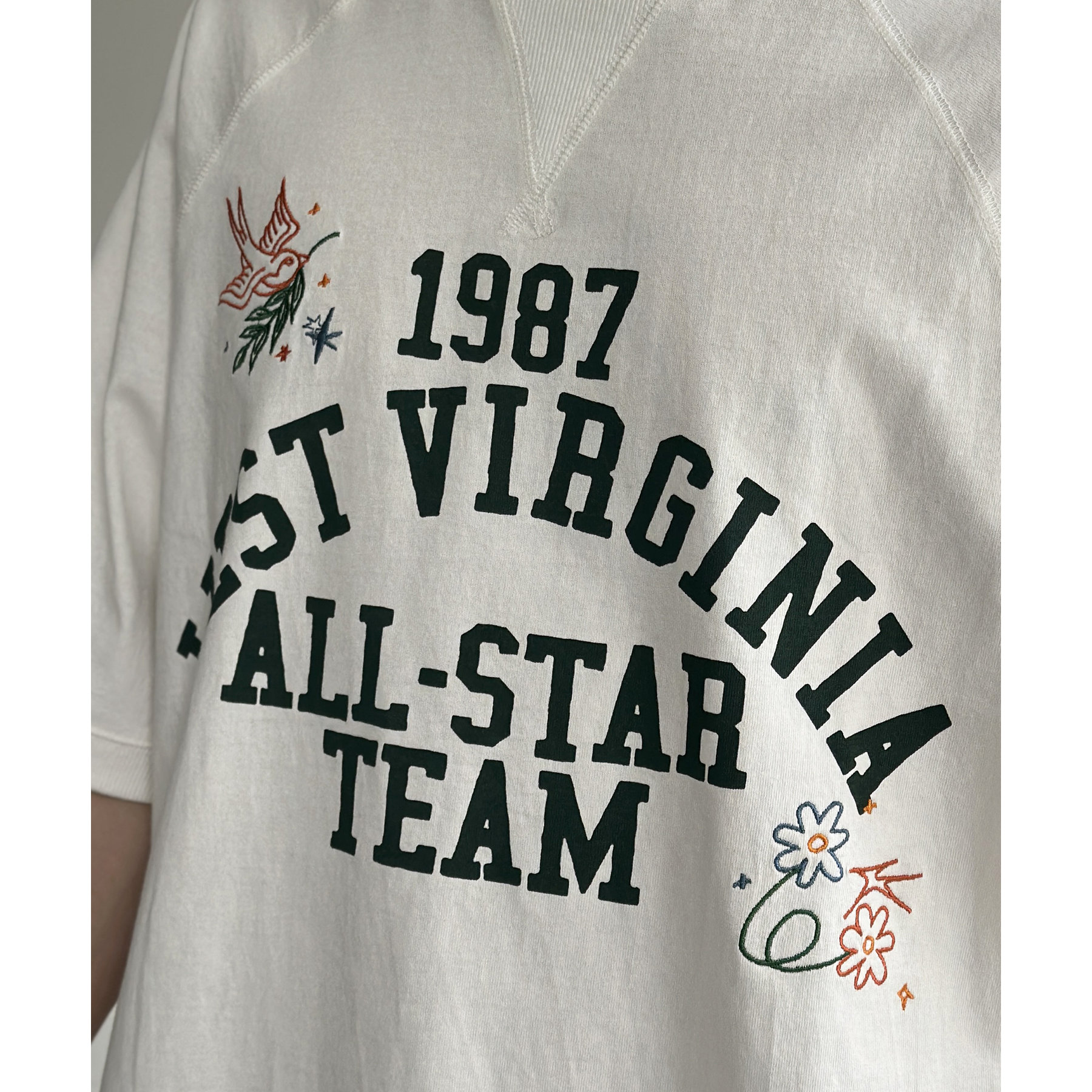 落書き刺繍カレッジロゴ半袖Tシャツ | ファッション通販サイト NUGU