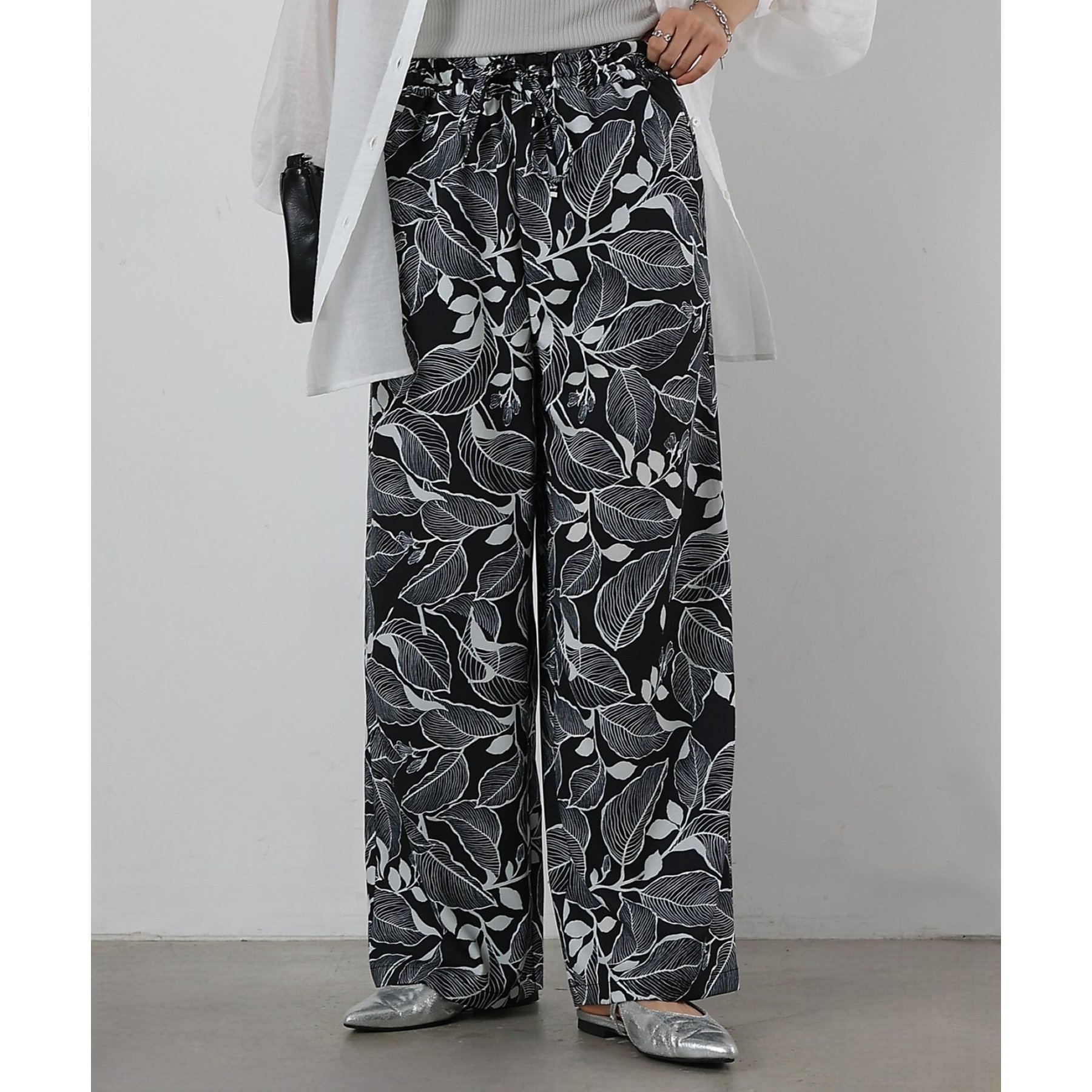 リーフ柄イージーパンツ | ファッション通販サイト NUGU