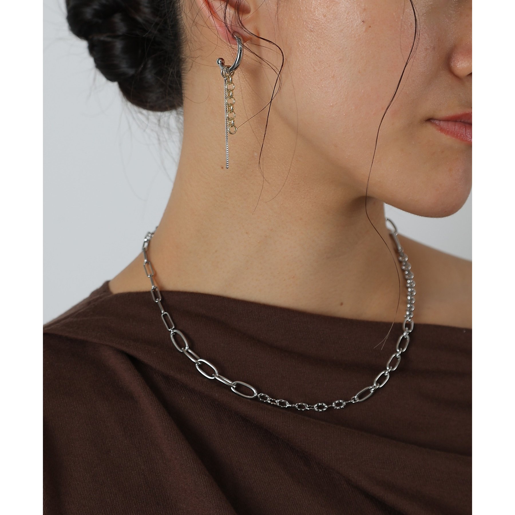 アンカーフープチェーンピアス | ファッション通販サイト NUGU