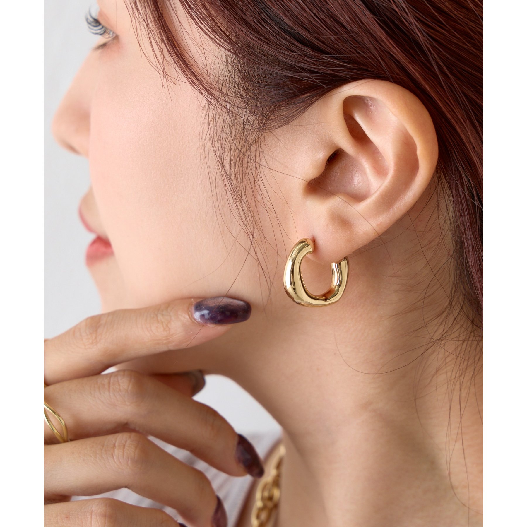 mizuki 初期 揺れるペタル芥子パール K14 フープピアス アガット巾着付 ピアス｜アガット 公式オンラインストア