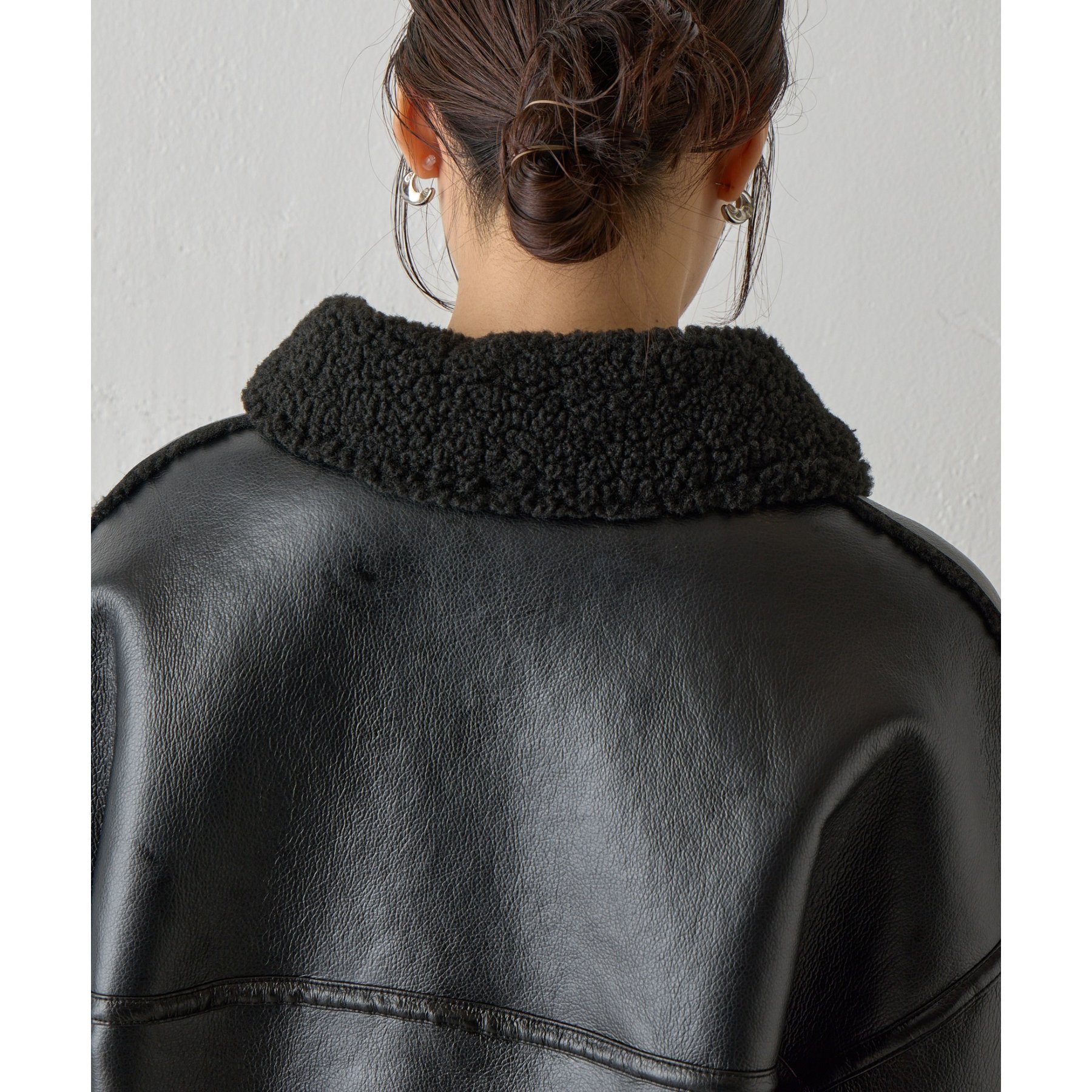 フェイクレザームートンブルゾン | ファッション通販サイト NUGU