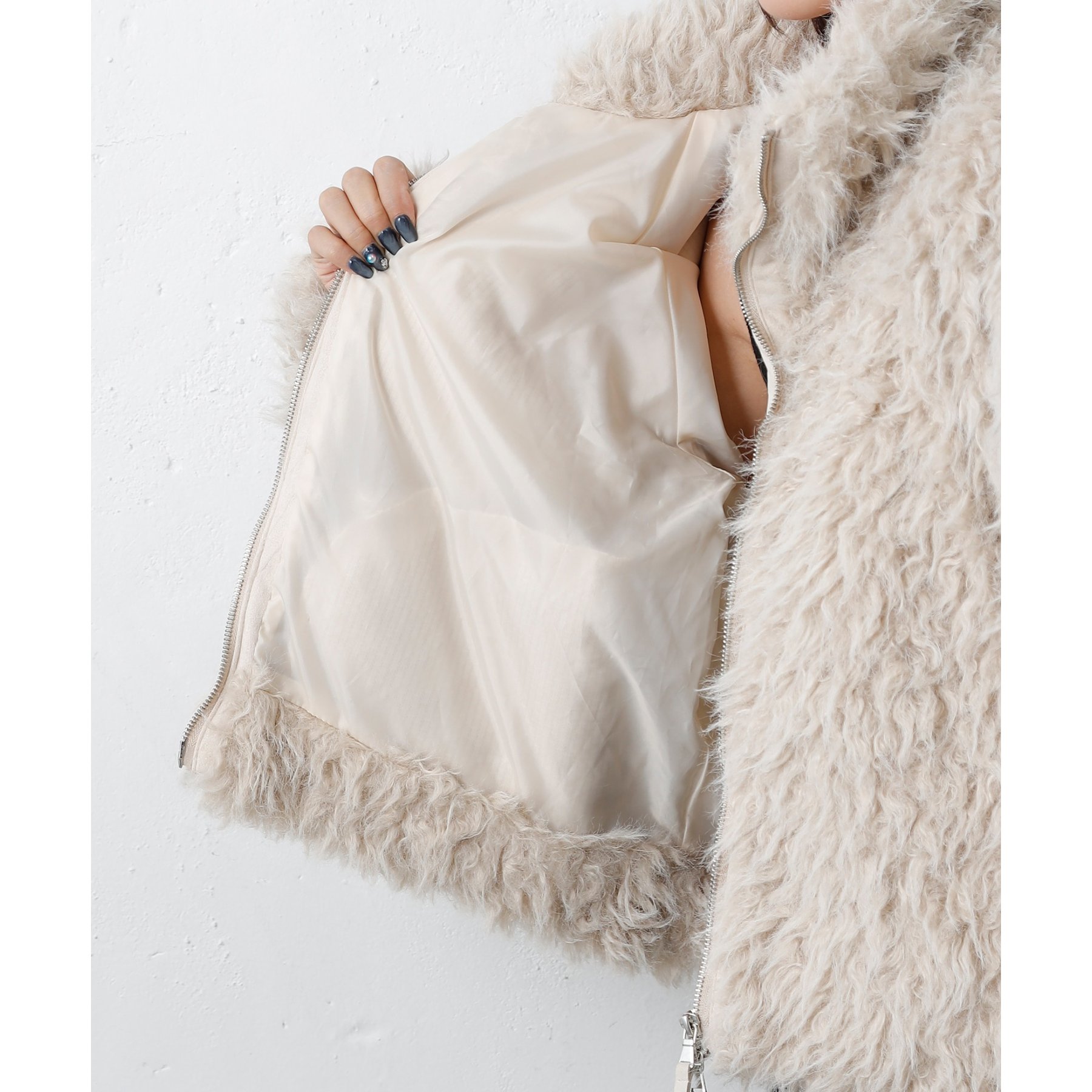 ミックスシープファースタンドブルゾン | ファッション通販サイト NUGU