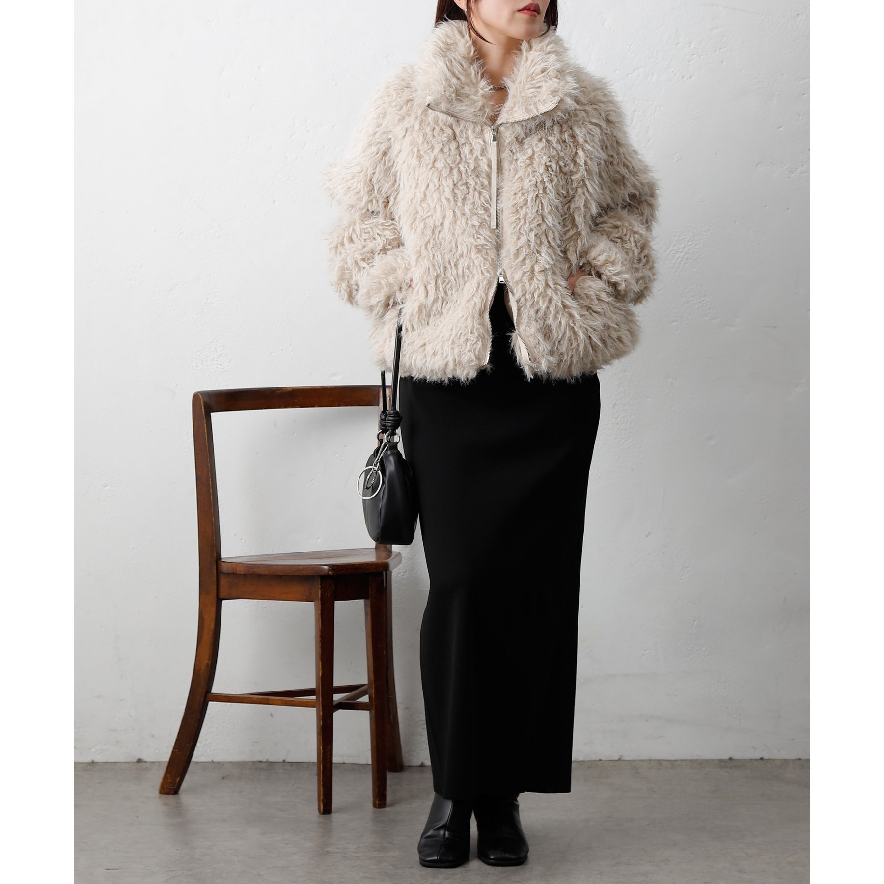 ミックスシープファースタンドブルゾン | ファッション通販サイト NUGU