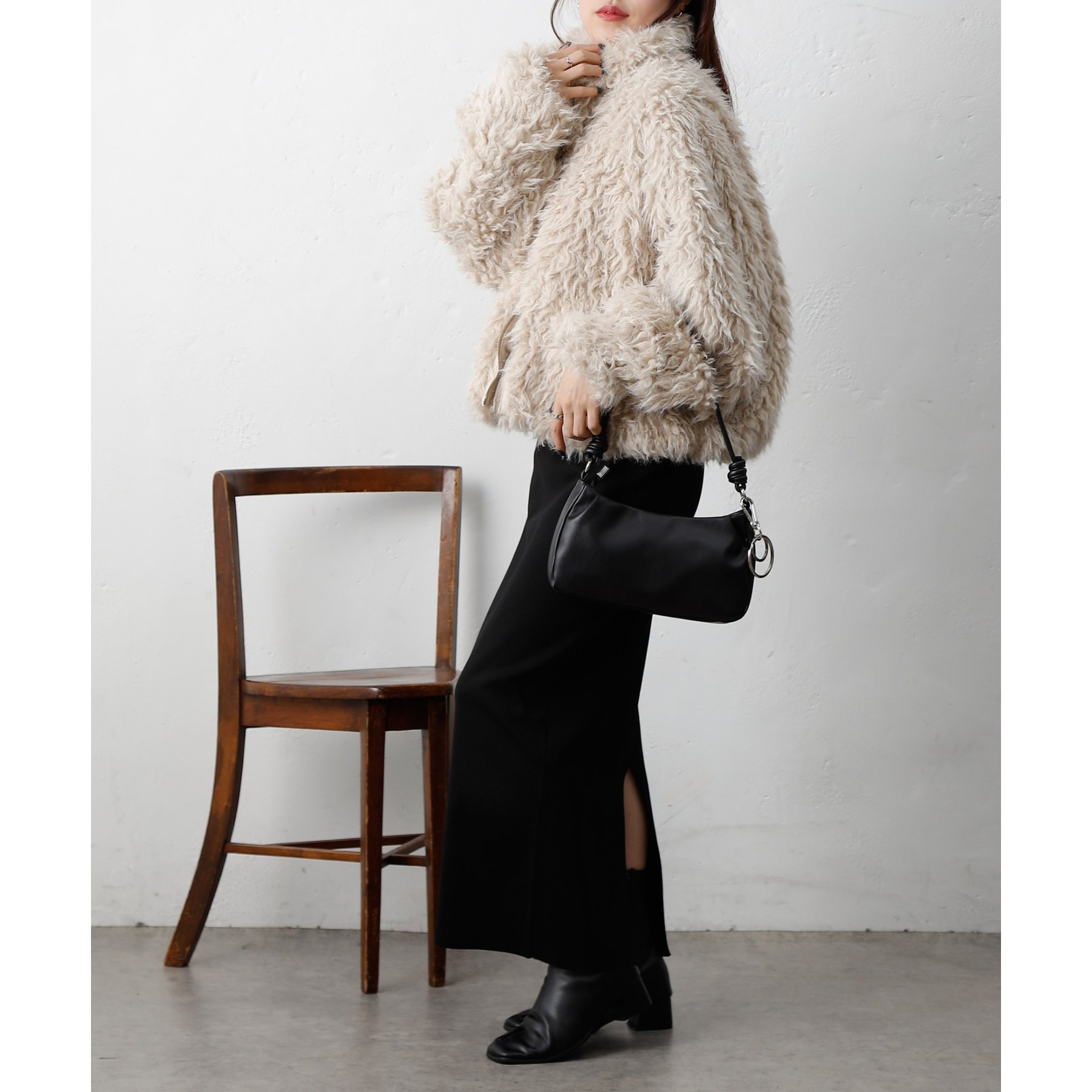 ミックスシープファースタンドブルゾン | ファッション通販サイト NUGU