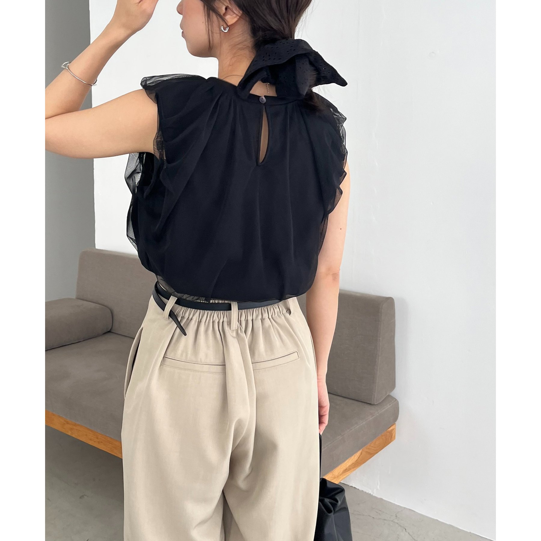 tシャツ 「主役トップス」チュールバルーンTシャツ レディース 主役トップス】チュールバルーンTシャツ | ファッション通販