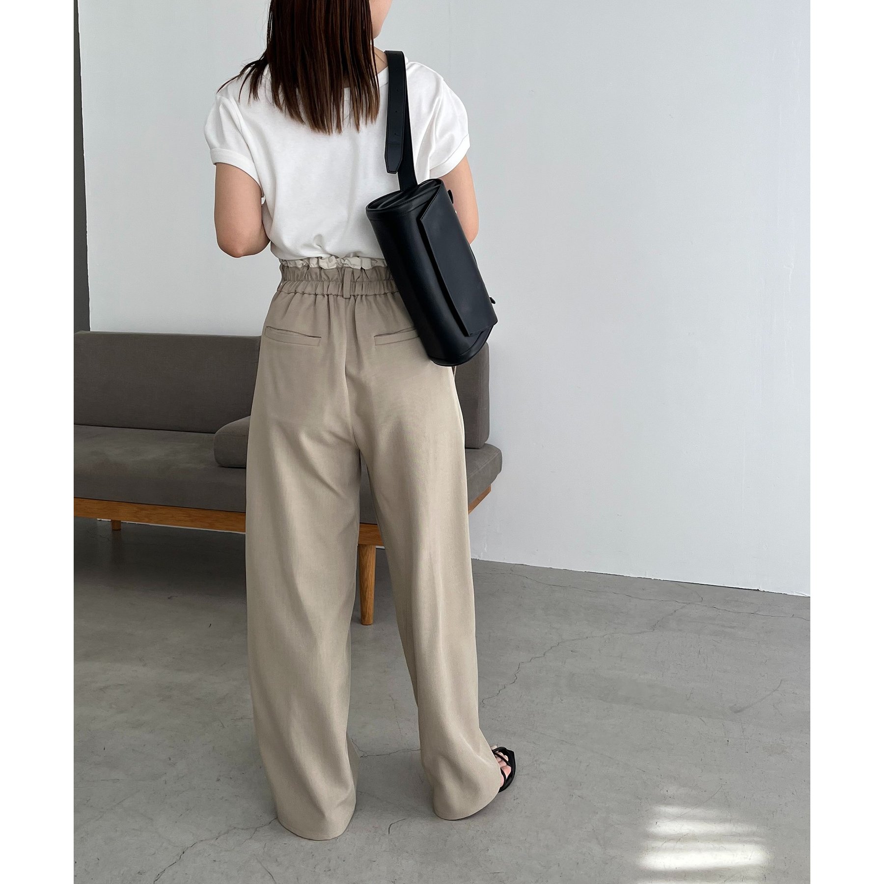 極美品　Anplegant フリルパンツ　ハイウエスト　ベージュ　S 極美品 Anplegant フリルパンツ ハイウエスト ベージュ S