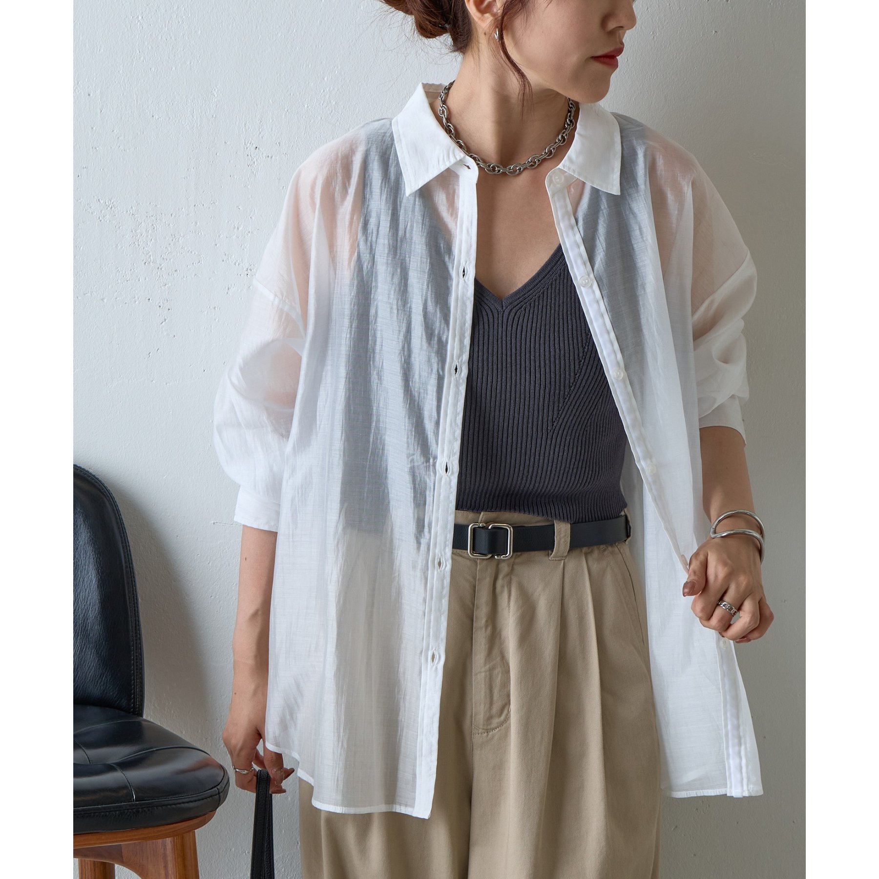 シアーオーバーシャツ | ファッション通販サイト NUGU