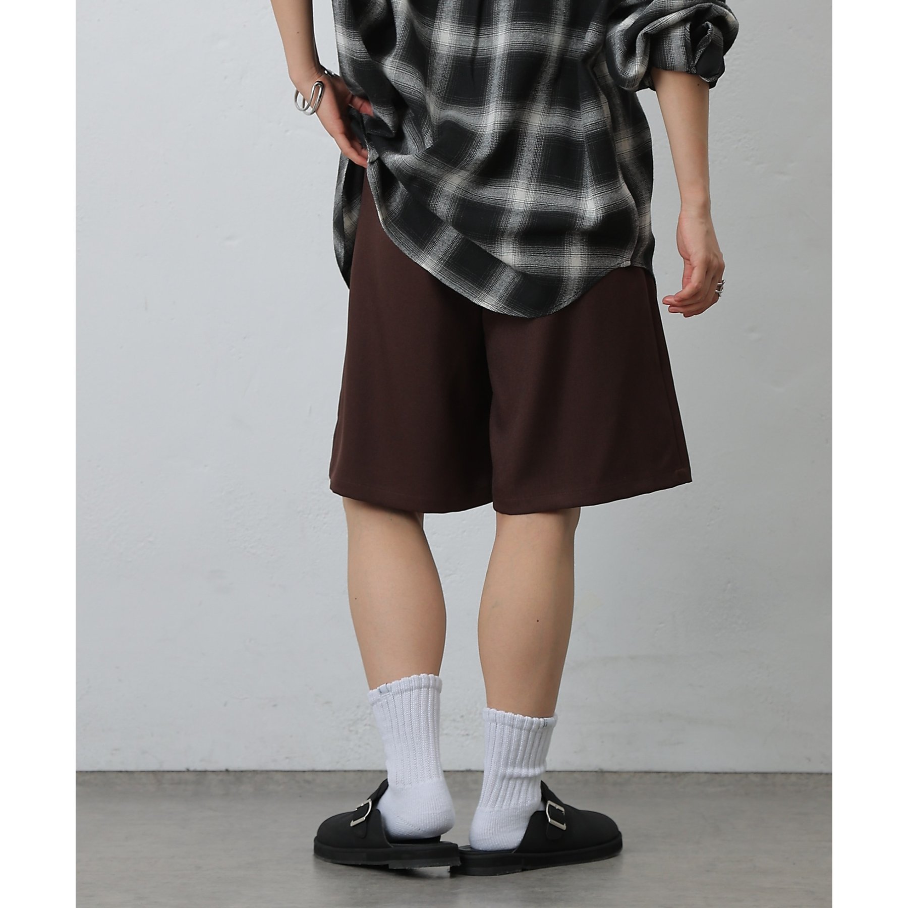 セットアップ対応】ウールライクハーフパンツ | ファッション