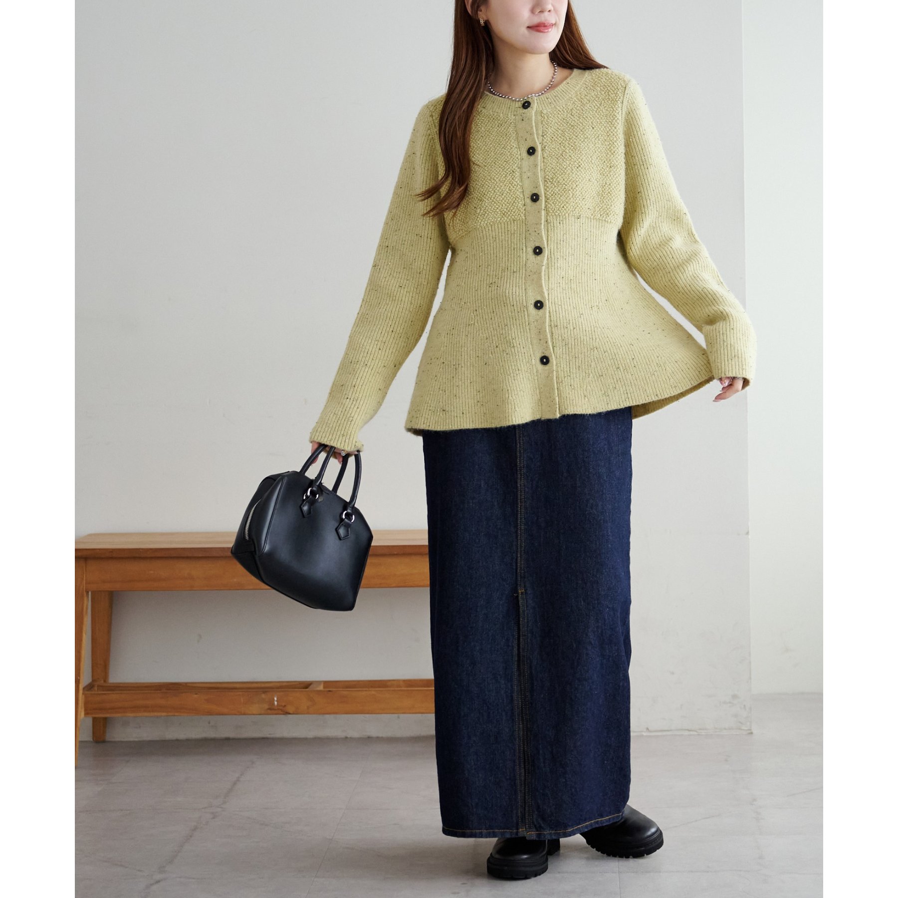 ネップリブ前開きペプラムプルオーバー | ファッション通販サイト NUGU