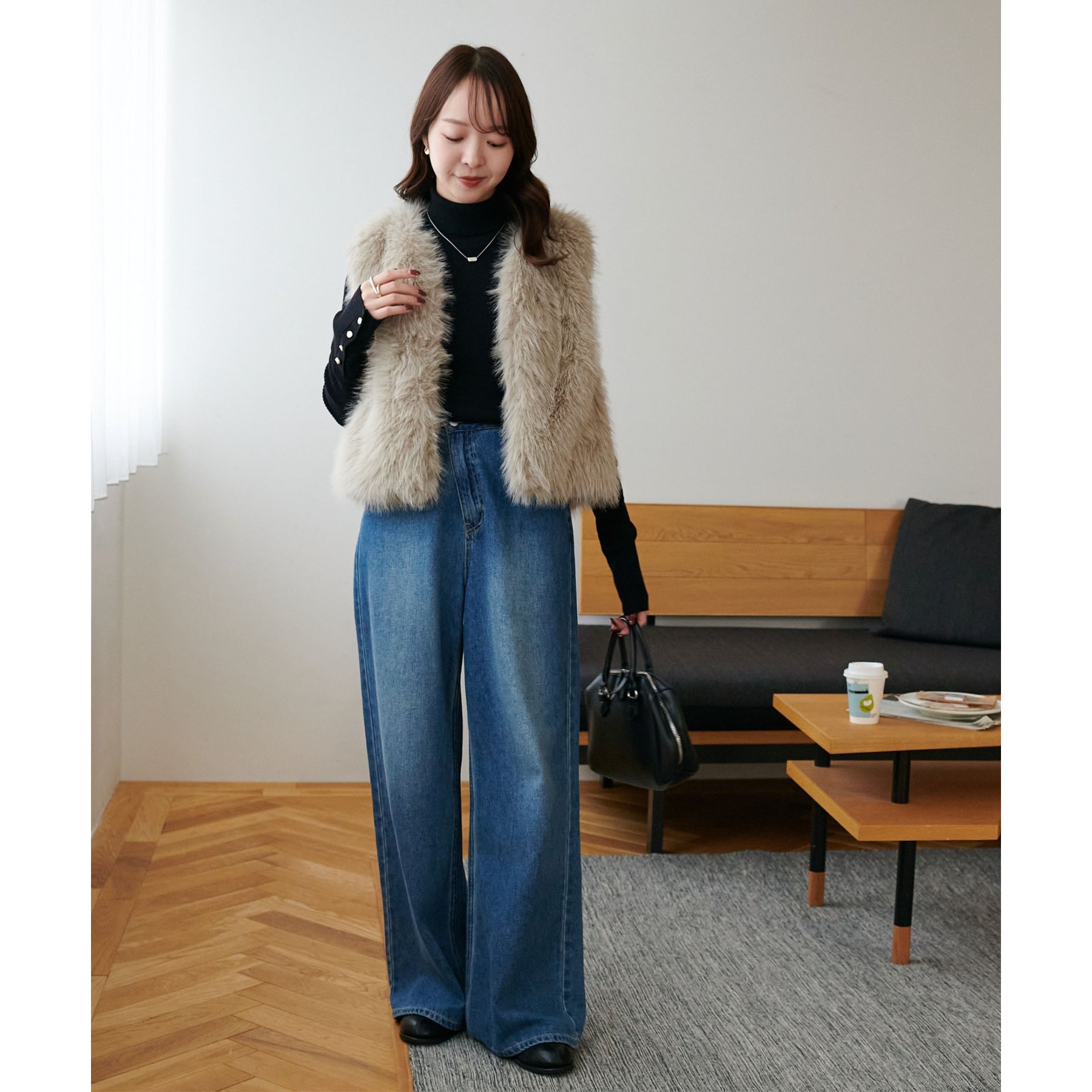 ご好評につき新色追加】ショートファーベスト | ファッション通販