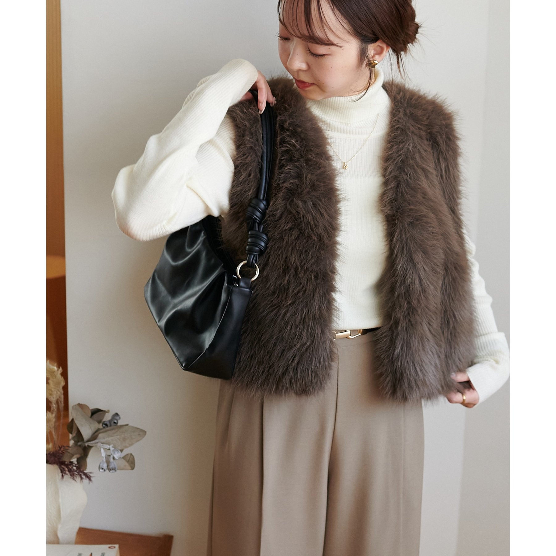 ショートファーベスト ご好評につき新色追加】ショートファーベスト | ファッション通販