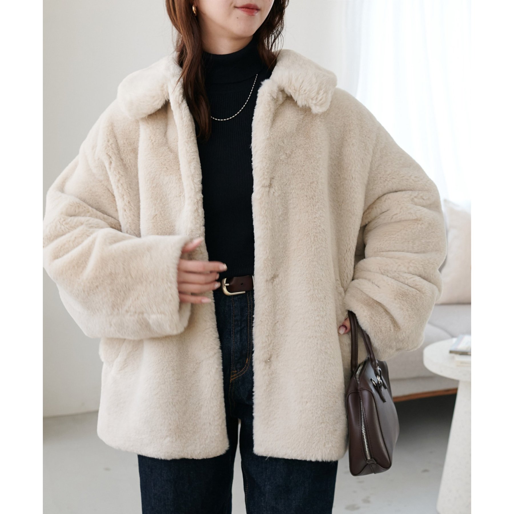 ミドルフェイクファージャケット | ファッション通販サイト NUGU